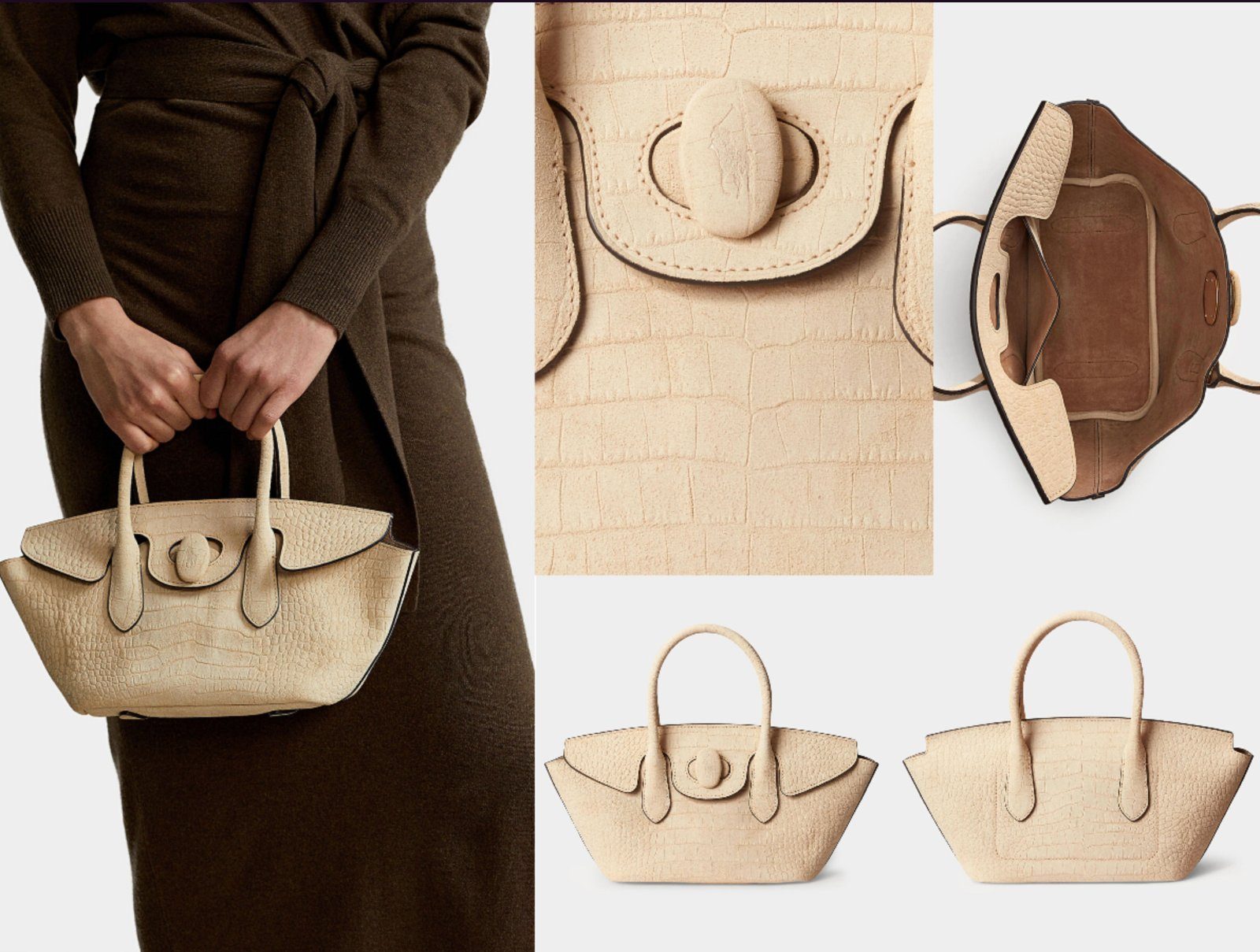 Leather polo deals bag
