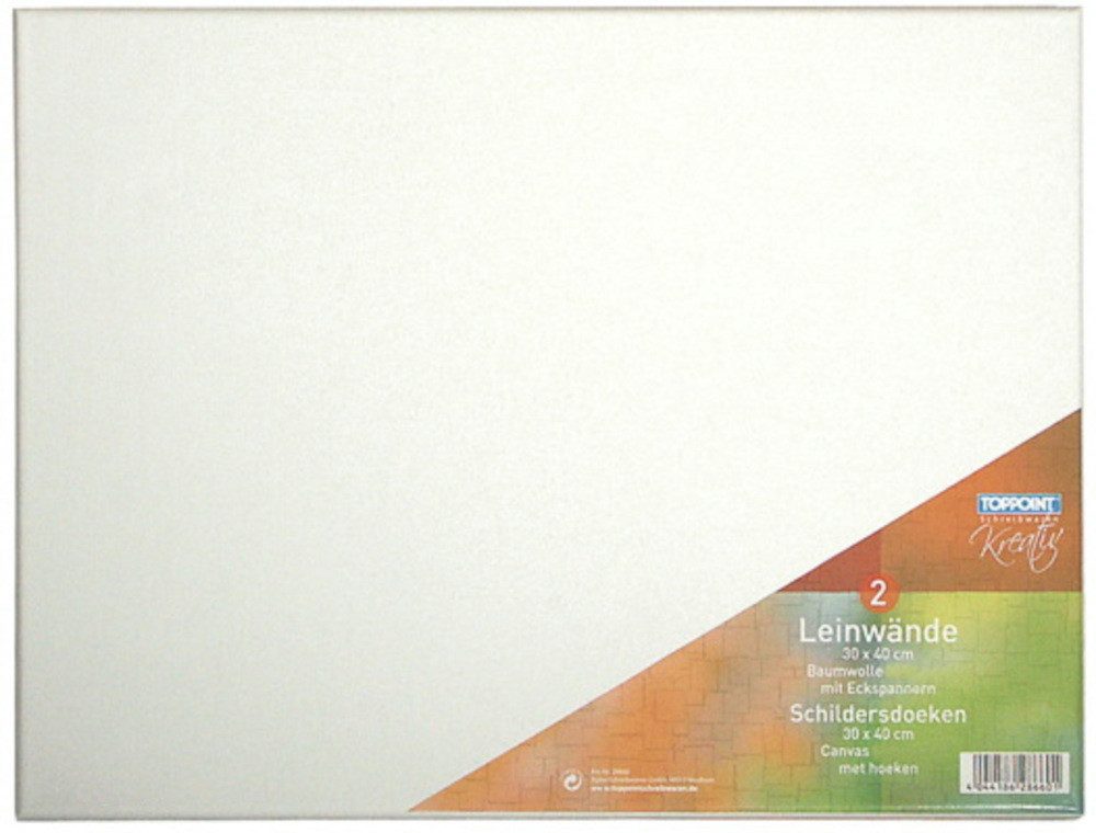 Stylex Schreibwaren Leinwand 12 (6x 2) Leinwände bespannte Keilrahmen Leinwand 30x40cm