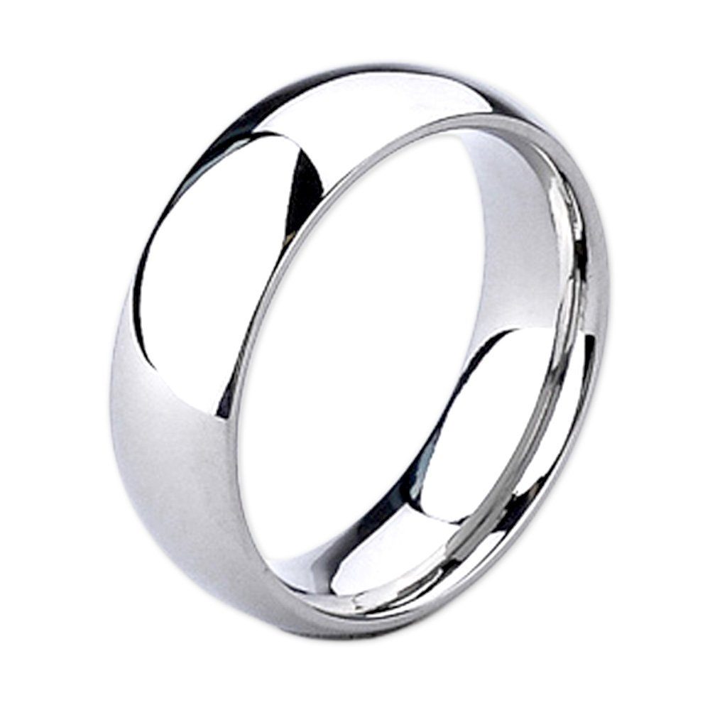 viva-adorno Fingerring Bandring Edelstahl Ring Silber günstig online kaufen