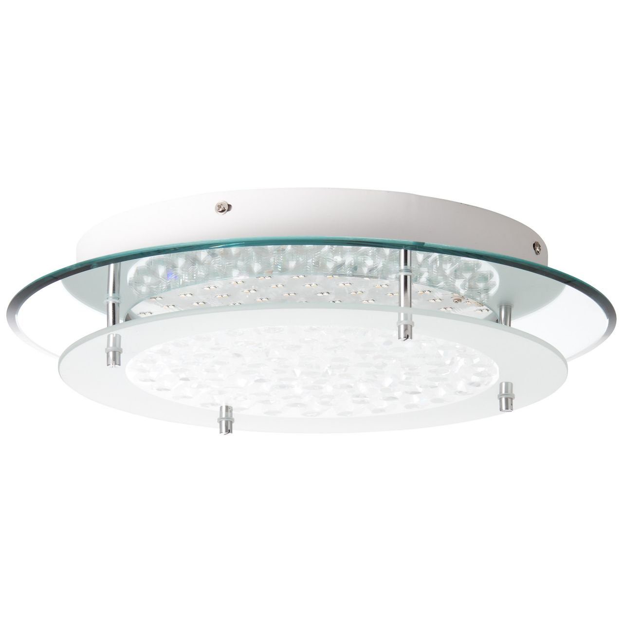 und Brelight LED 3000-6500K, Deckenleuchte Wand- Jolene Brilliant Deckenleuchte Lampe chrom/transpare Jolene, 36cm