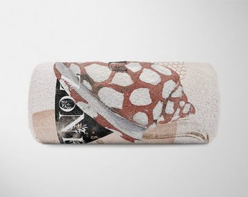 Sinus Art Handtücher Handtuch Strandhandtuch Saunatuch Kuscheldecke Kunstvoll Ozean Muschel Unterwasser Mo, Baumwolle-Polyester-Mix (1-St), Handtuch