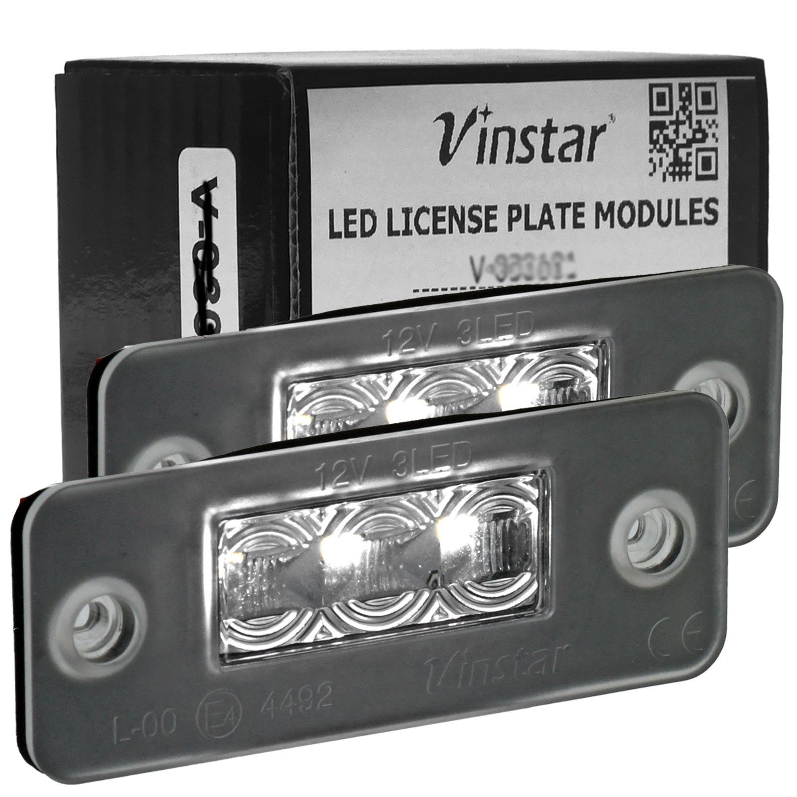 Vinstar KFZ-Ersatzleuchte LED Kennzeichenbeleuchtung E-geprüft für AUDI, kompatibel mit: AUDI A8 S8 4E D3 2002-2010