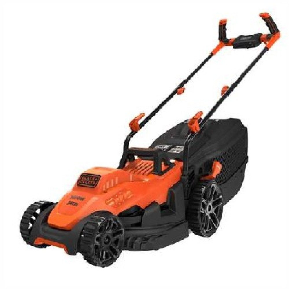 Black + Decker Elektrorasenmäher BLACK+DECKER Elektrorasenmäher BEMW461BH 1400W 34cm Schnittbreite