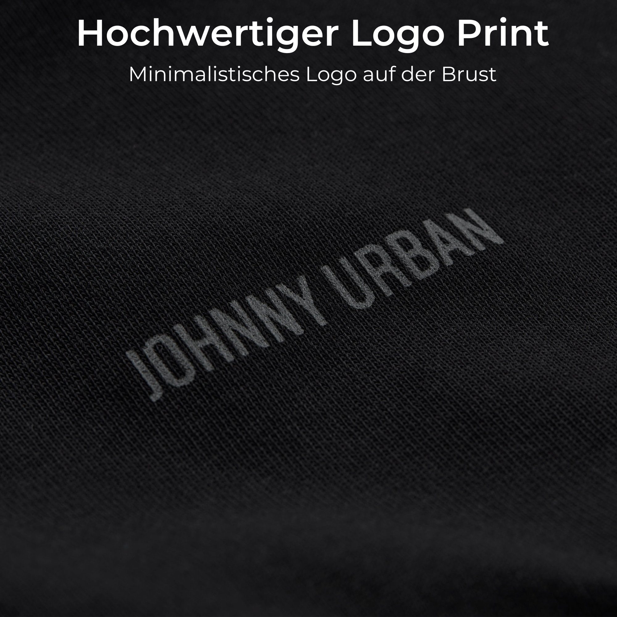 Sammy mit Rundhalsausschnitt Johnny Urban T-Shirt - Tshirt logo Oversize schwarz print T-Shirt