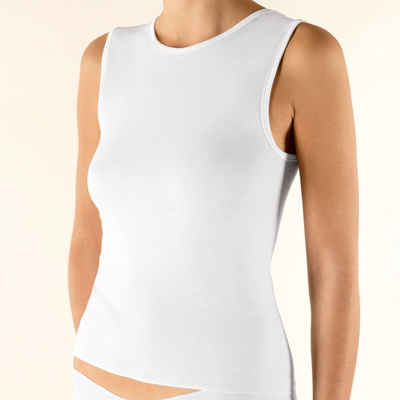 Nina Von C. Unterhemd Nina von C. Fine Cotton Shirt ohne Arm 3er Pack (38 Weiss)