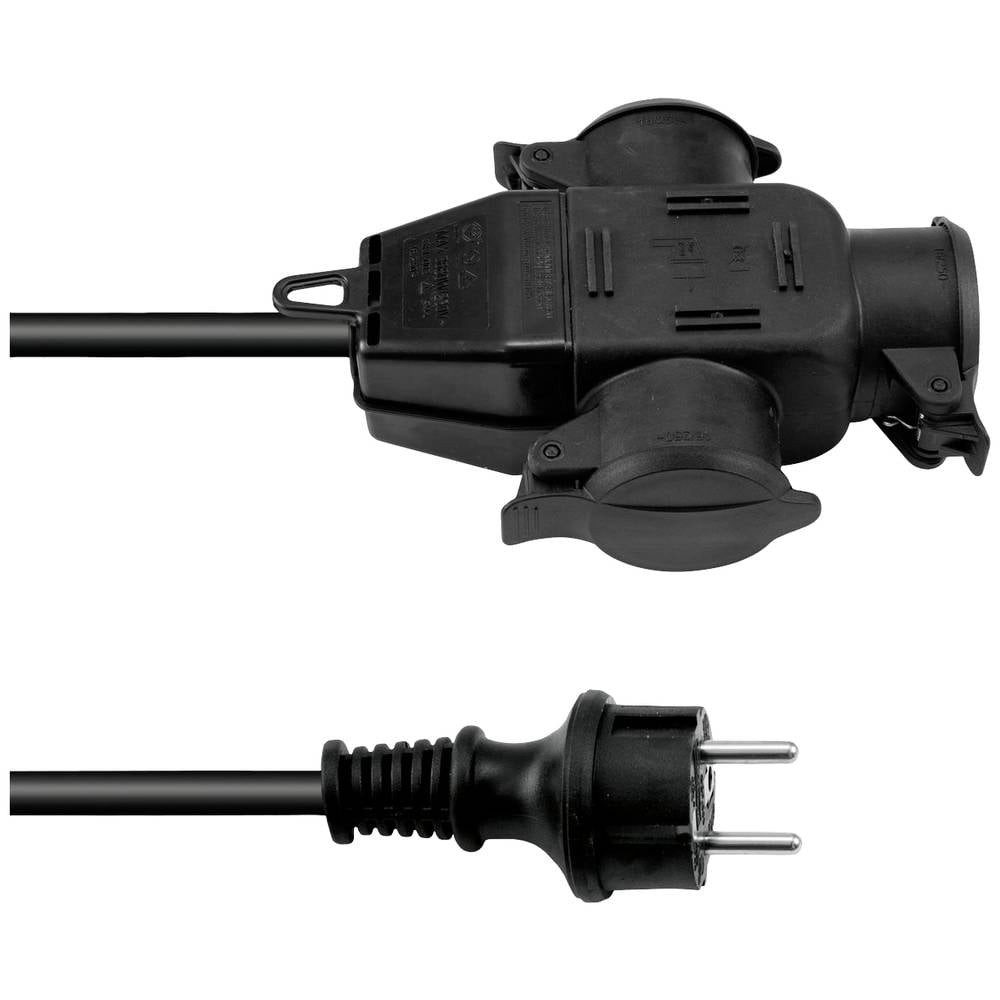 EUROLITE Verlängerung 3x2.5 3m 3-fach 3024701D Verlängerungskabel