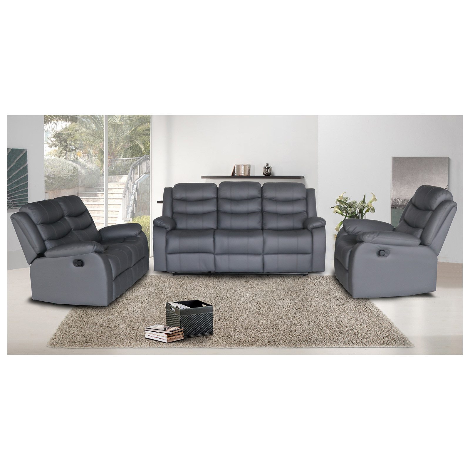 HTI-Living Polstergarnitur Sofagarnitur mit Relaxfunktion Kirwall günstig online kaufen