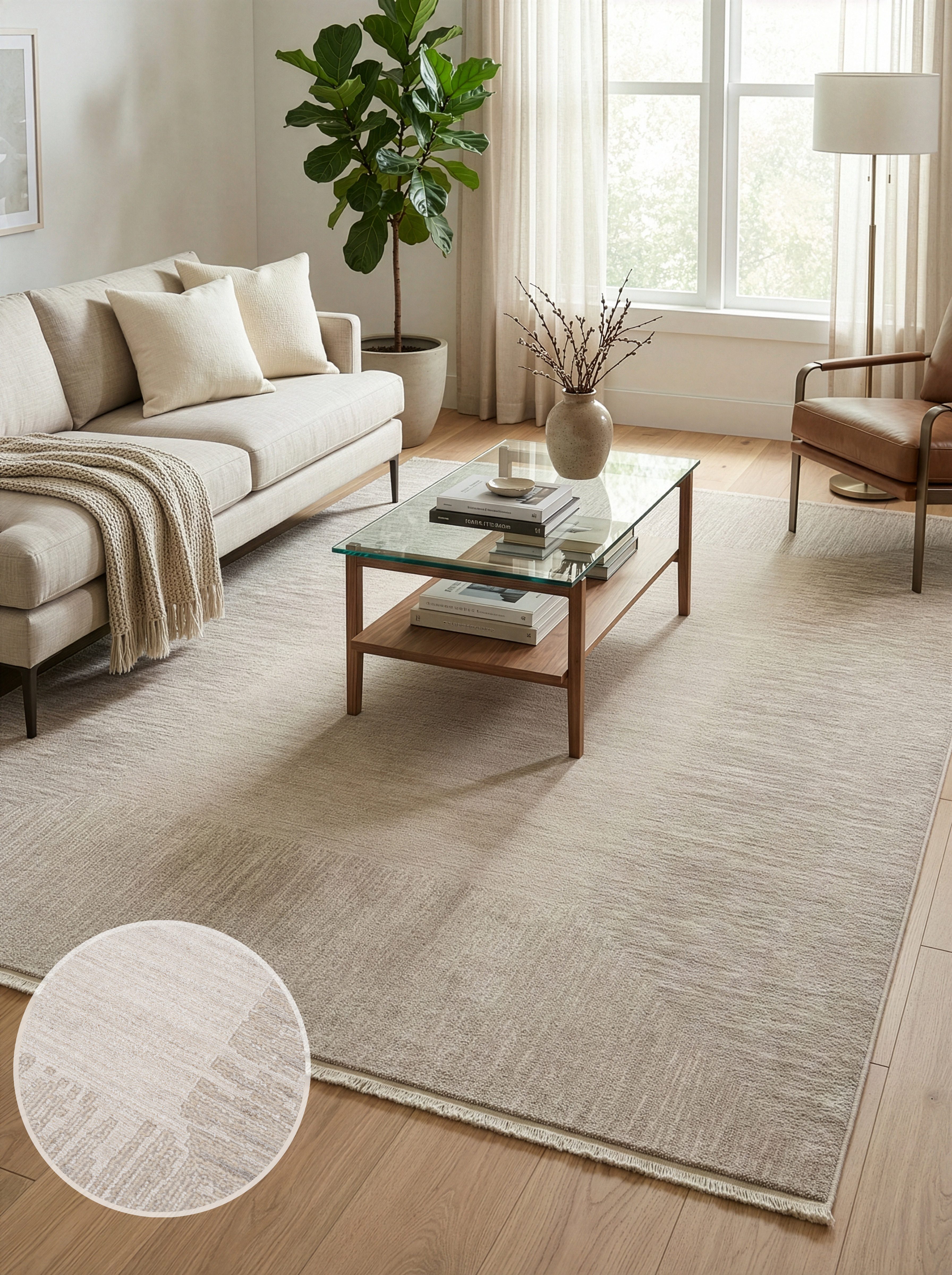 Calvin Klein home Teppich Passages, mit Fransen, Designerteppich, rechteckig, Höhe: 5 mm, Rahmen, meliert, Wohnzimmer, Schlafzimmer, Esszimmer