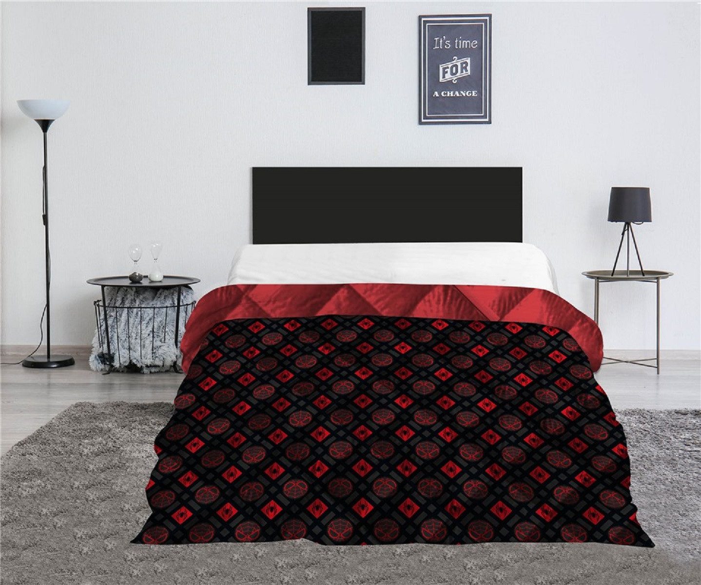 Wohndecke Decke 240x220 cm, 100% Polyester Bett-Decke für Kinderzimmer, Spiderman