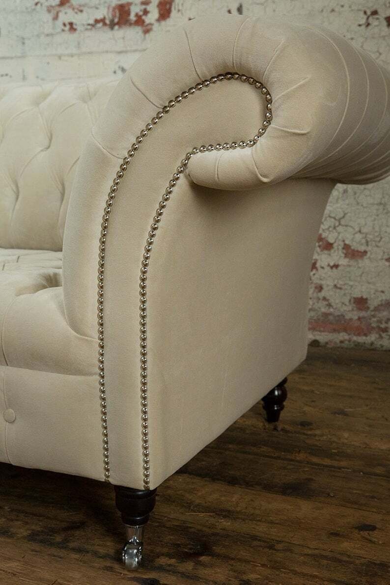 Textil Luxus Design Chesterfield 2 Sofa Sofas Sitzer Sofa Polster JVmoebel