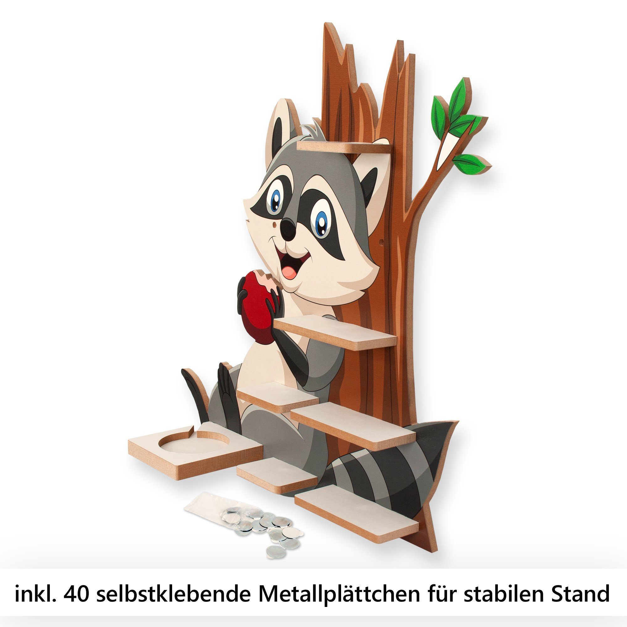 Kreative Feder Kinderregal MUSIKBOX-REGAL Waschbär, für TONIE-BOX und TONIE günstig online kaufen