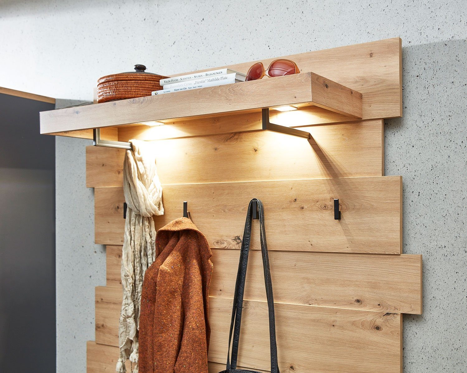 Vito Garderobenpaneel SEDEO, B 120 x H 125 cm, Artisan Eiche Dekor