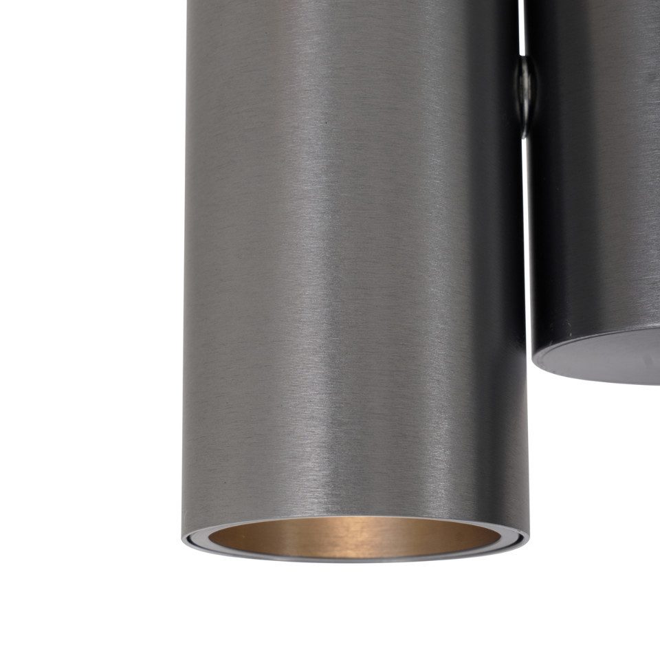 Qazqa LED Aufbaustrahler Michael, ohne Leuchtmittel, Warmweiß, QAZQA Aufbau­spot, gu10, gunmetal, Aluminium, Design