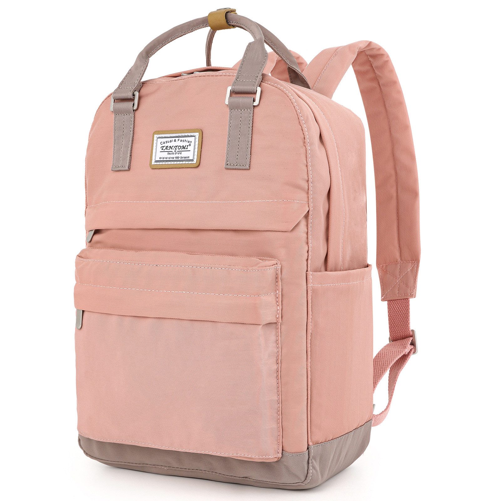 TAN.TOMI Freizeitrucksack Rucksack Damen Rucksäcke Herren Tagesrucksack mit Laptopfach, Tasche Wasserdichter Schulrucksack Laptop Rucksack 15.6 Zoll