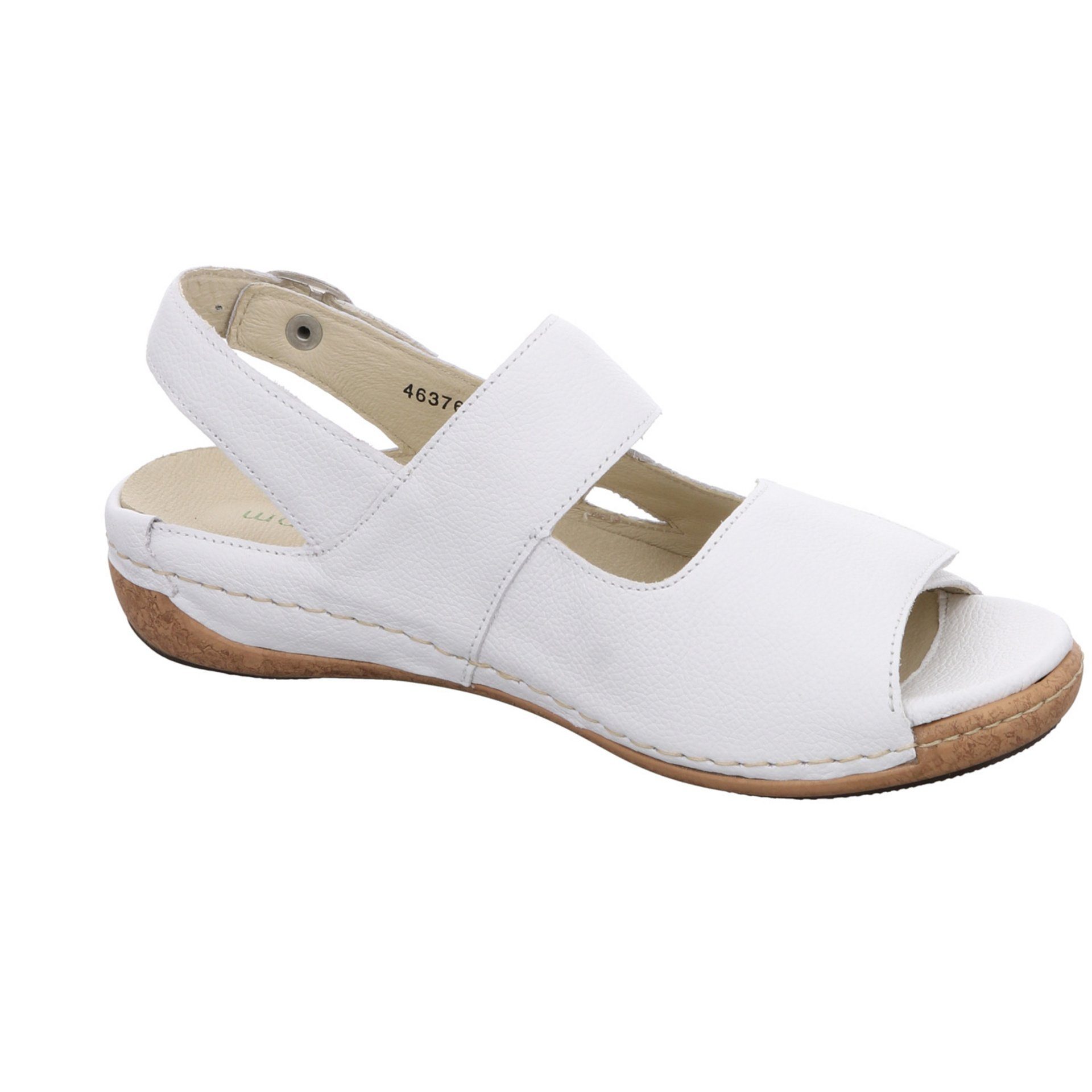 Waldläufer Damen Riemchensandalen Heliett Lederkombination Sandale Sandalette weiss