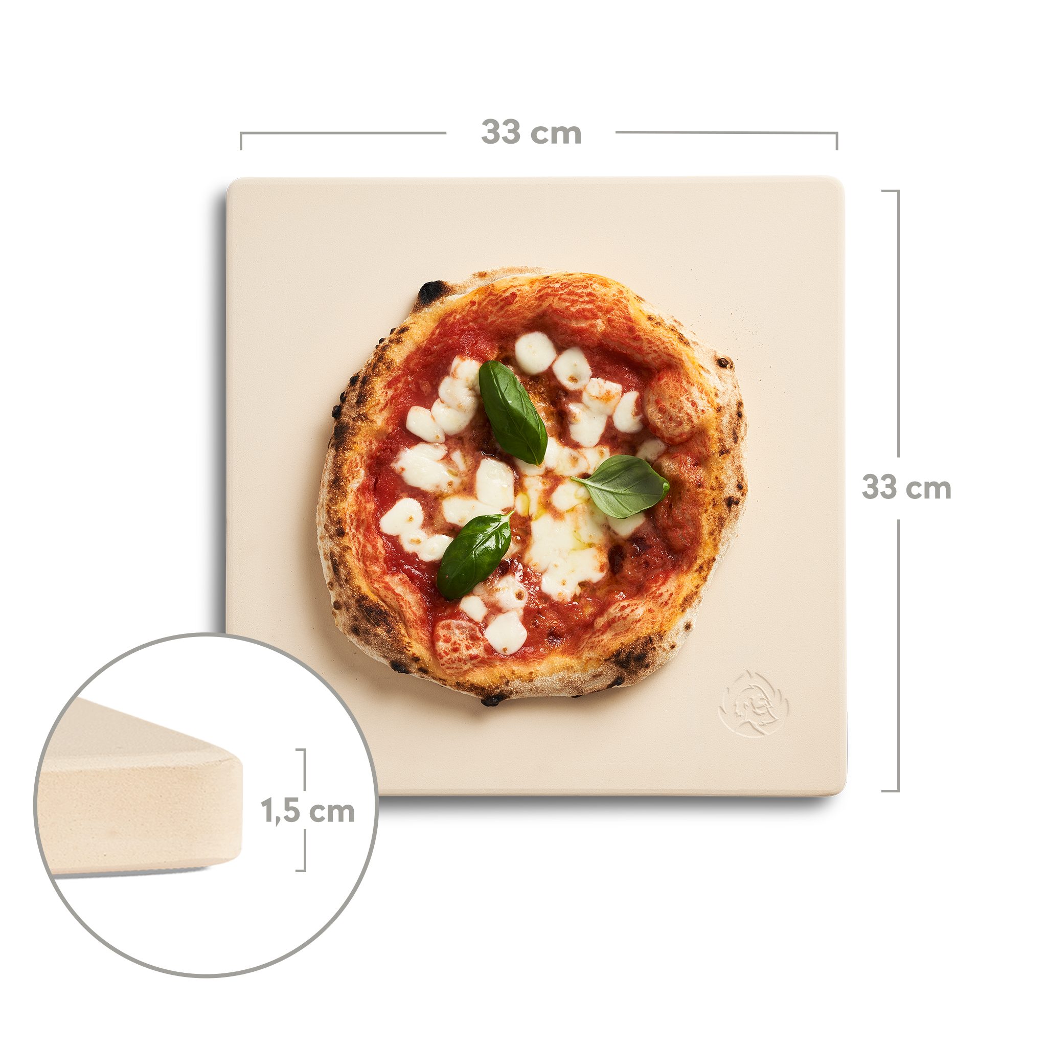 BURNHARD® Gas-Pizzaofen Gas-Pizzaofen TONY, TONY, 450 °C, Tragbarer 5,9 kW Outdoor Ofen für Pizza, Cordierit-Pizzastein 33 cm