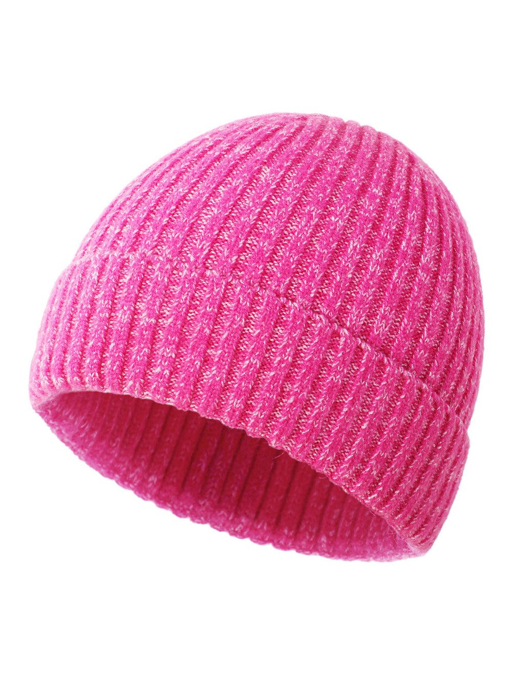 axy Beanie Kinder Rippstrick Mütze mit breitem Umschlag Winter für 1–6 Jahre. Kindermütze für Jungen Mädchen Kleinkind Unisex