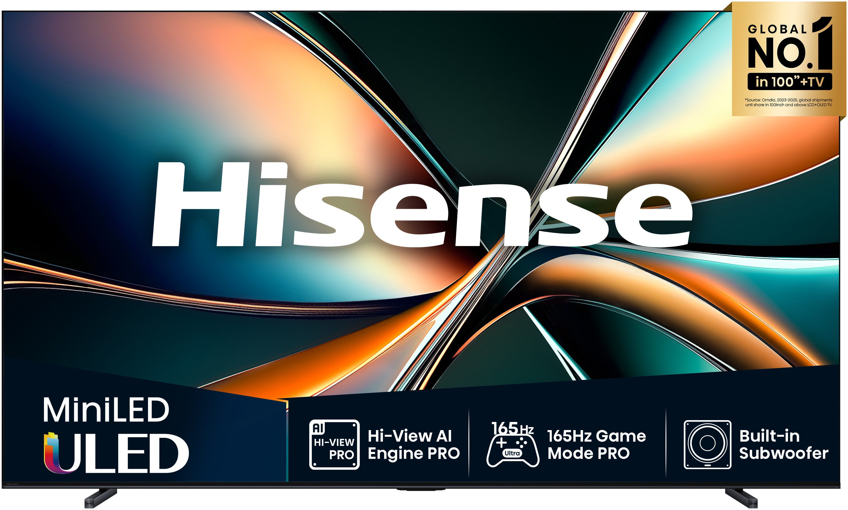 Hisense 100U7Q QLED Mini LED-Fernseher (253 cm/100 Zoll, 4K Ultra HD, Smart-TV, 4K UHD Mini LED)