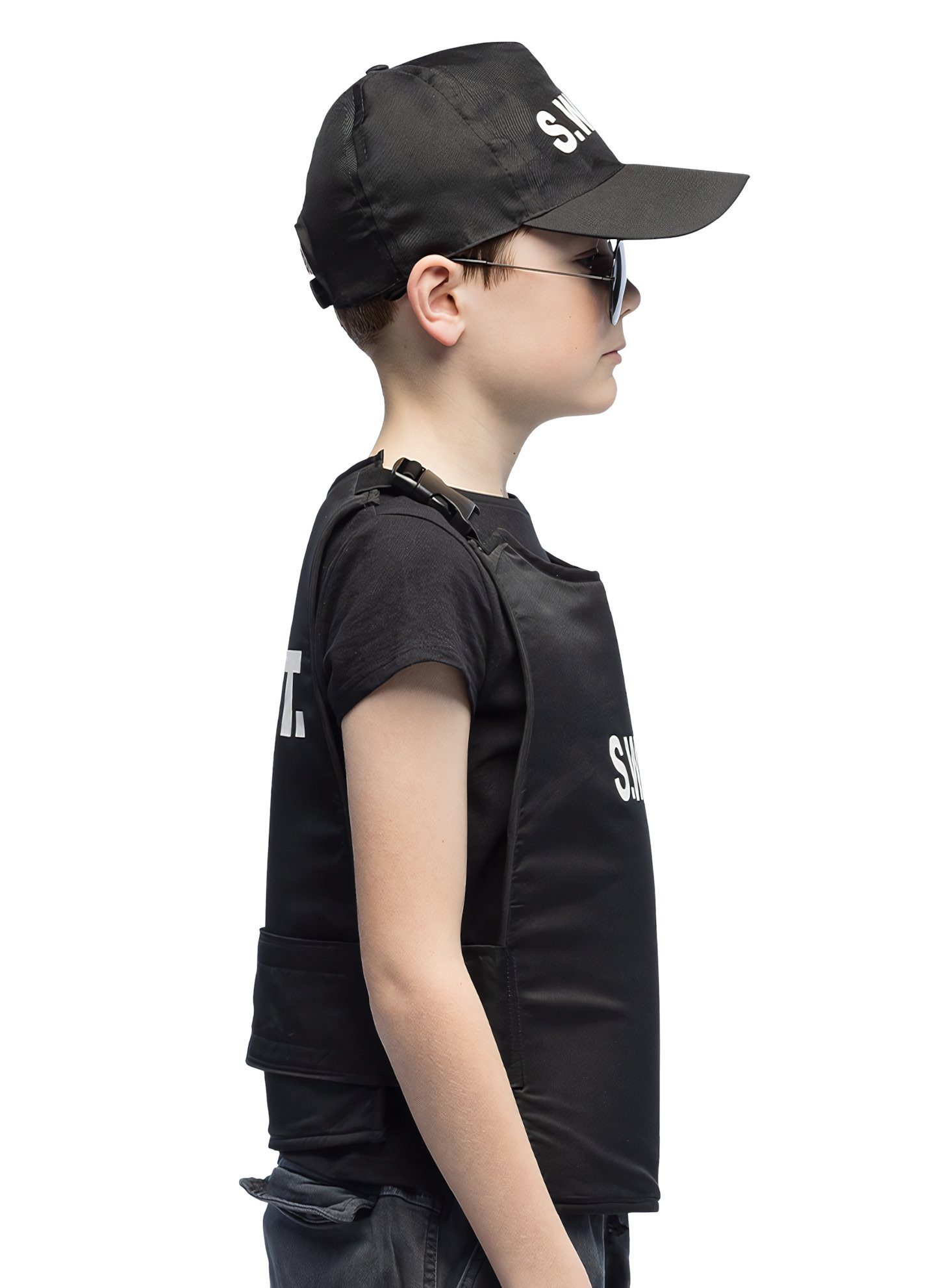 Boland Polizei-Kostüm S.W.A.T. Kostümset für Kinder, SWAT: Sehr Wichtige AusrüstungsTeile für Spezialkräfte