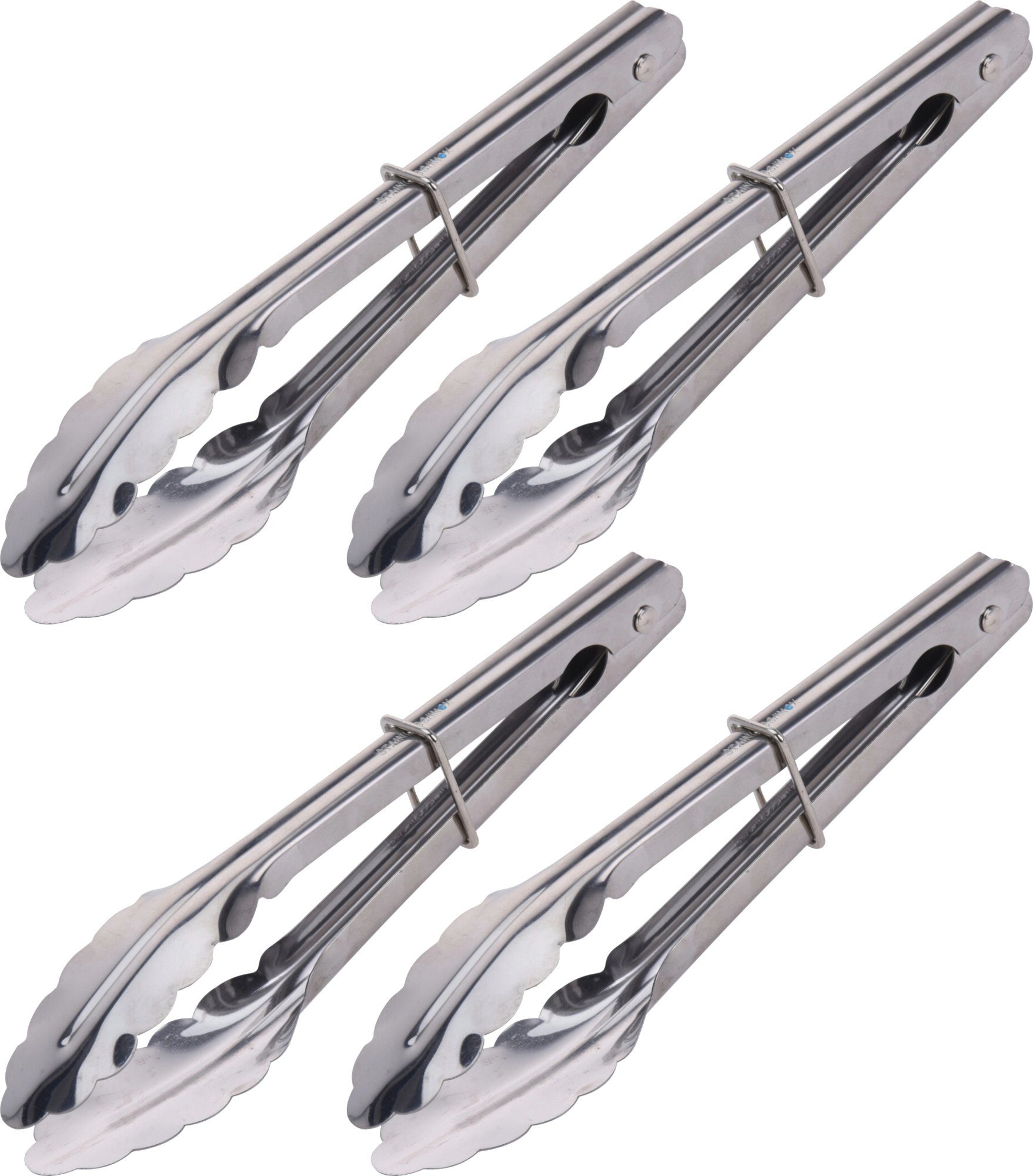 Koopman Kochzange Küchenzange Grillzange Edelstahl 24 cm 4 er Set, 4 Stk., Grillzange, Küche, Salatzange, BBQ