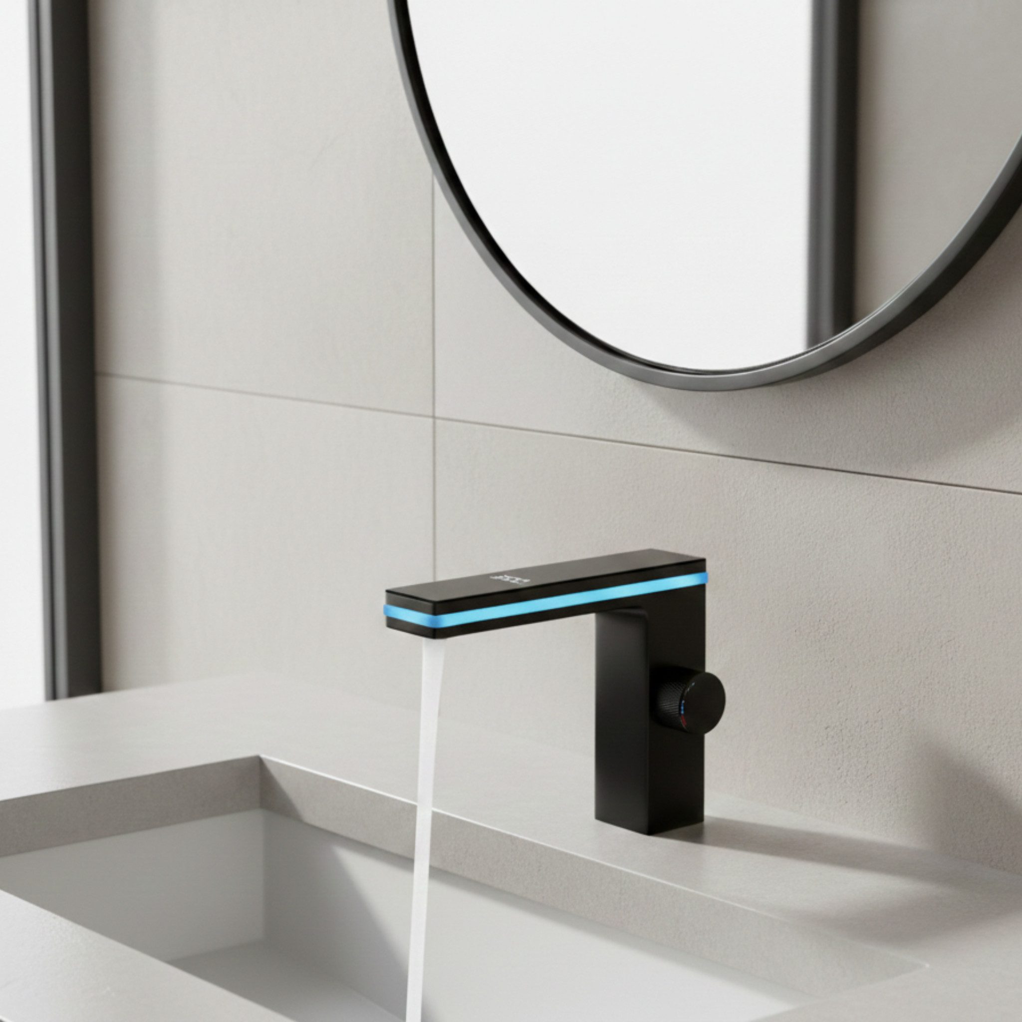 LuxaSteel Waschbeckenbrause Wasserhahn, Badarmatur, LED Wasserhahn (Komplet günstig online kaufen