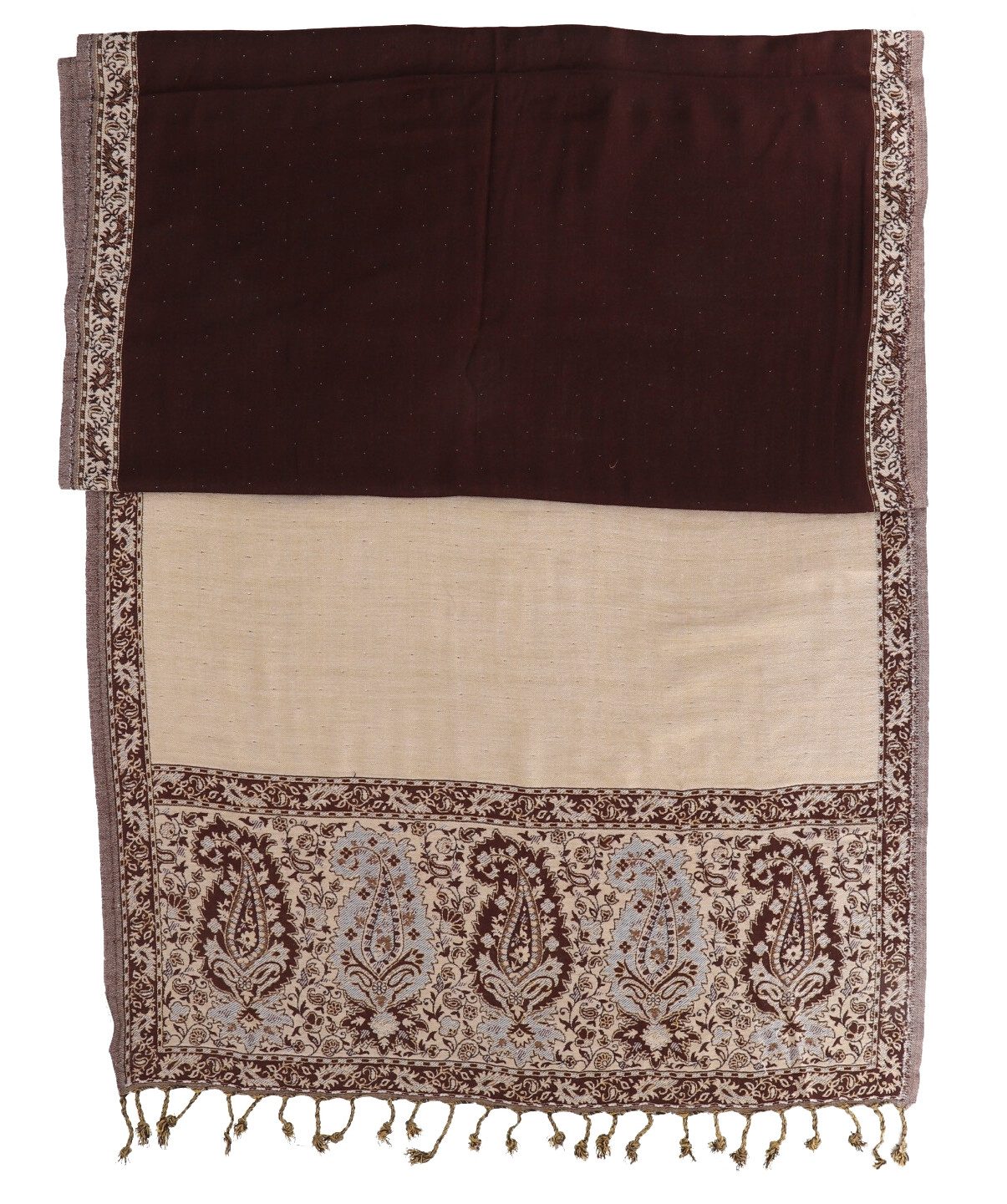 Guru-Shop Halstuch Viskose Schal Stola mit Paisley Muster - braun günstig online kaufen