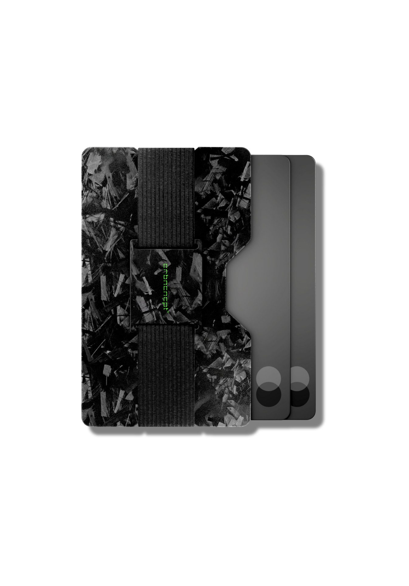 CRBNCNCPT Kartenetui aus Forged Carbon mit Münzfach, Schwarz Herren, RFID Schutz, schmal, leicht, robust