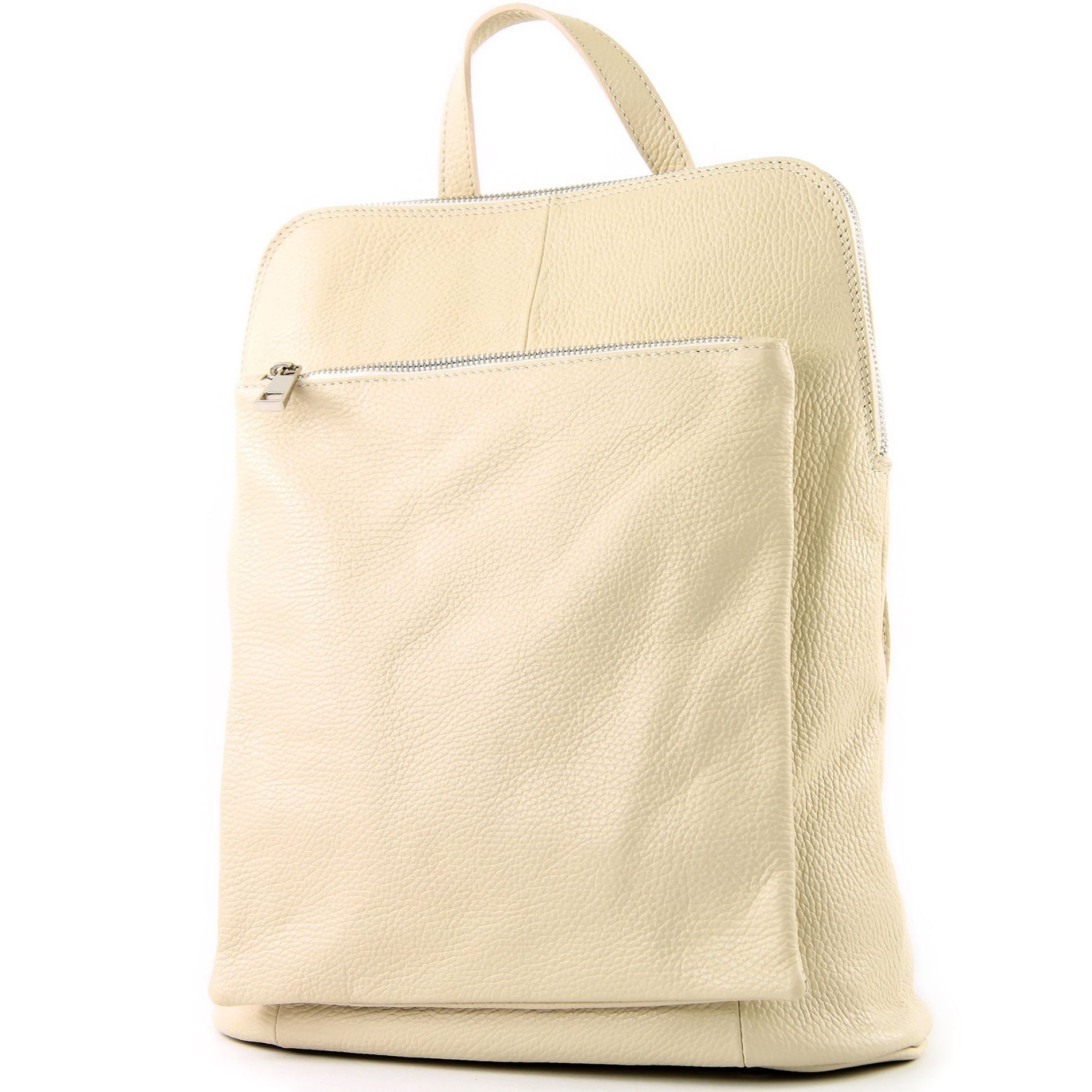 in Echtleder T141v3, de Rucksack Italy modamoda Handmade Creme2021