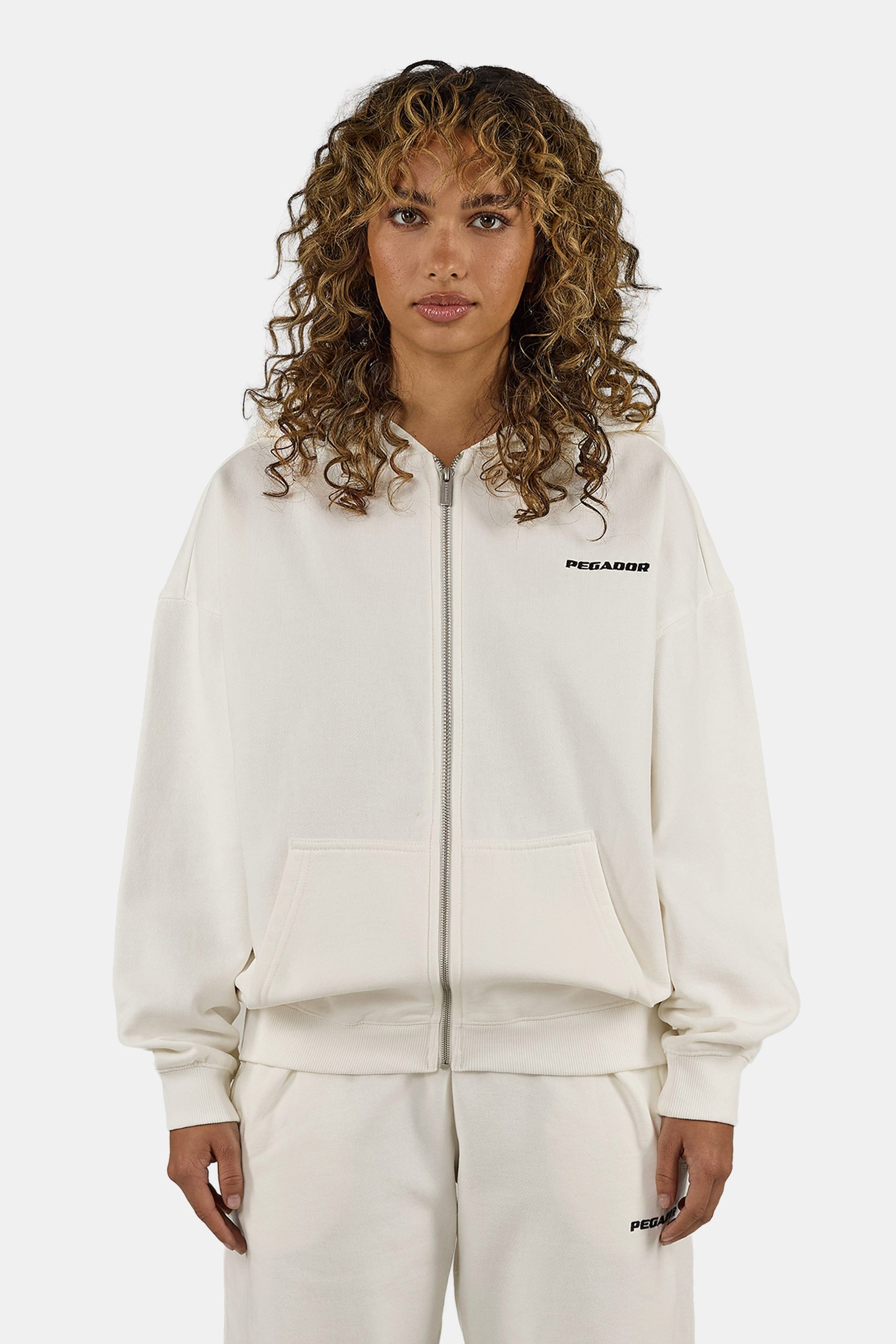 PEGADOR Kapuzensweatjacke Clarita Oversized Sweatjacket Baumwollmischung, oversize