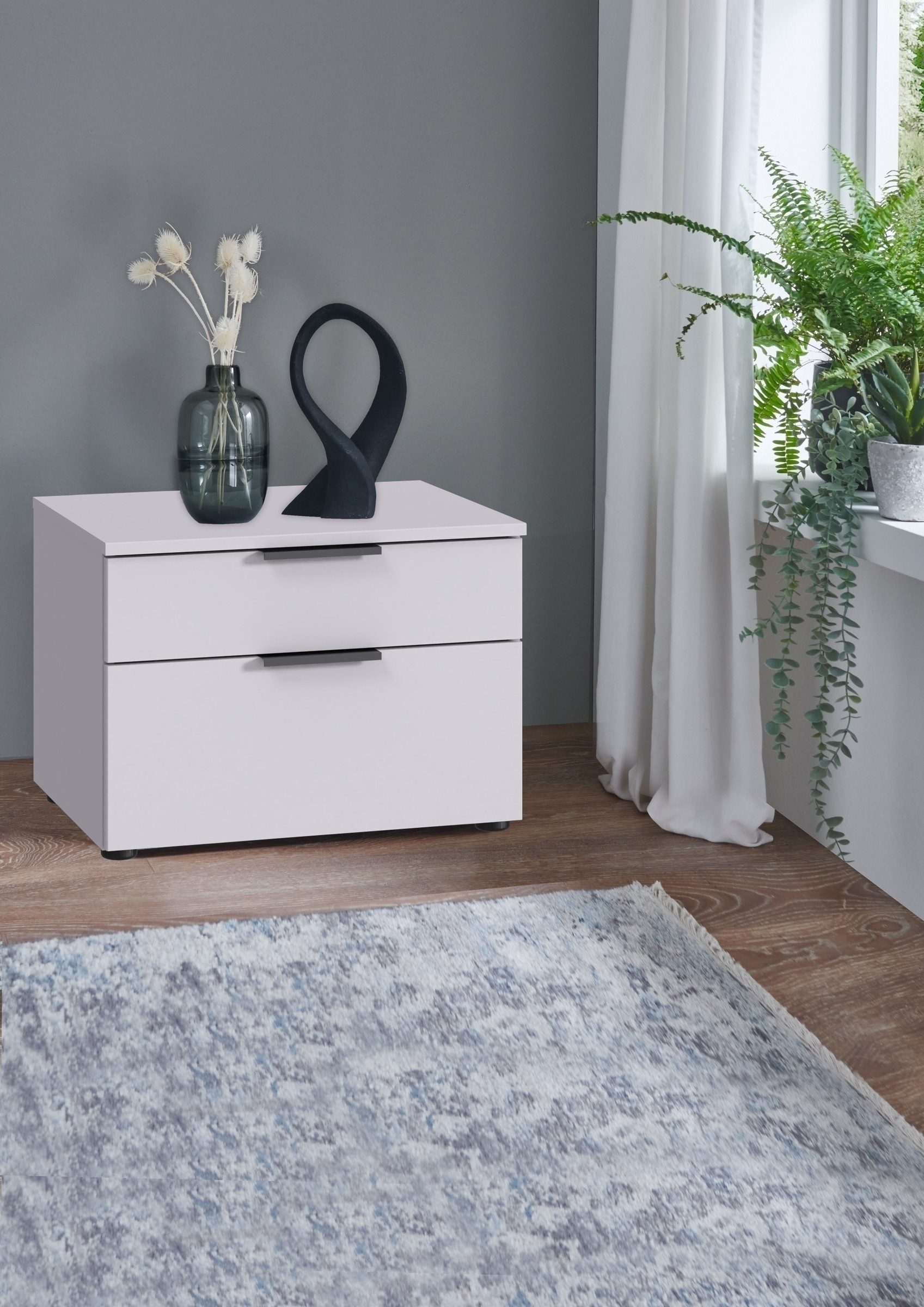 freiraum Nachtkommode OXFORD, in WEISS - 54x39x41cm (BxHxT)