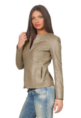 Hollert Winterjacke Lederjacke Pati Beige