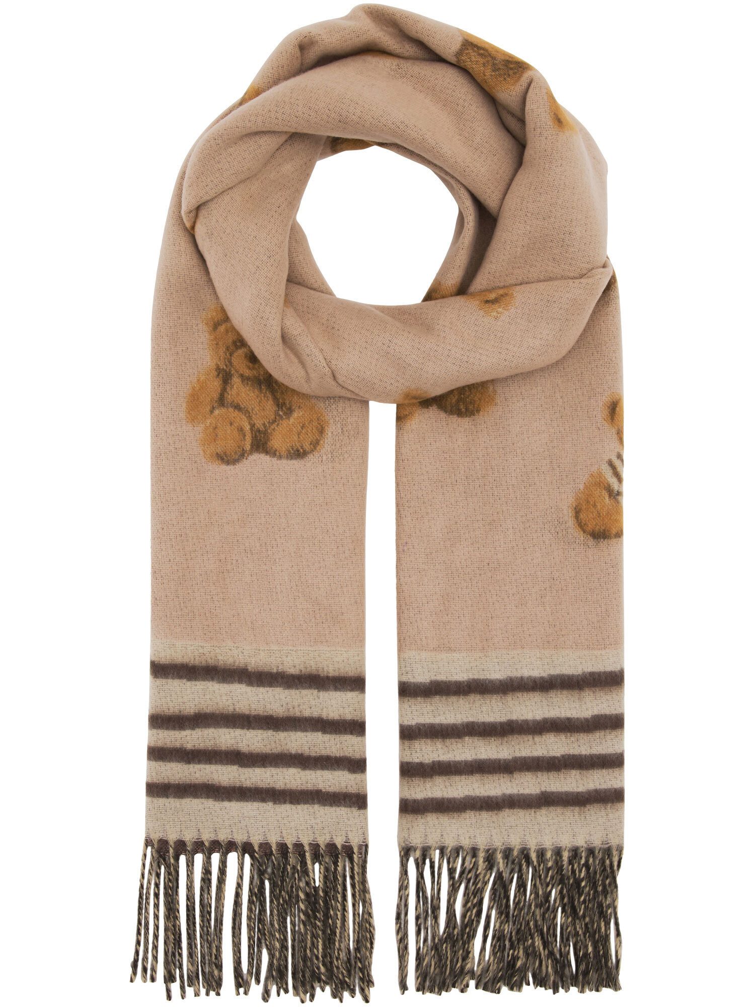 Fraas Modeschal Cashmink-Schal mit süßem Teddy-Design