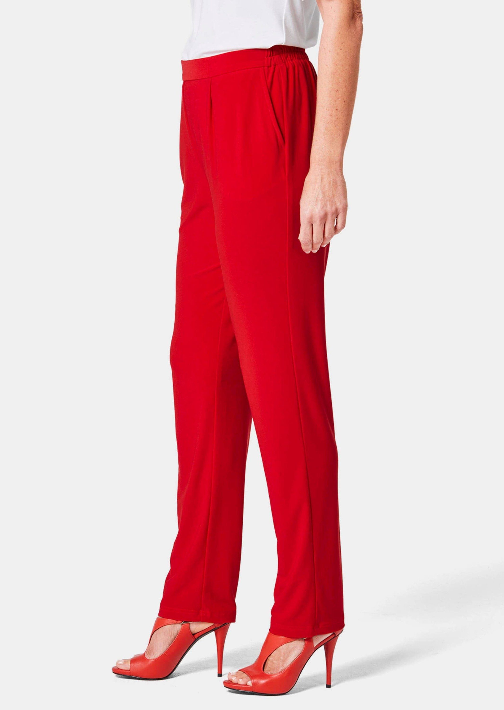 GOLDNER Schlupfhose Trageangenehme Jerseyhose Martha mit Bundfalten