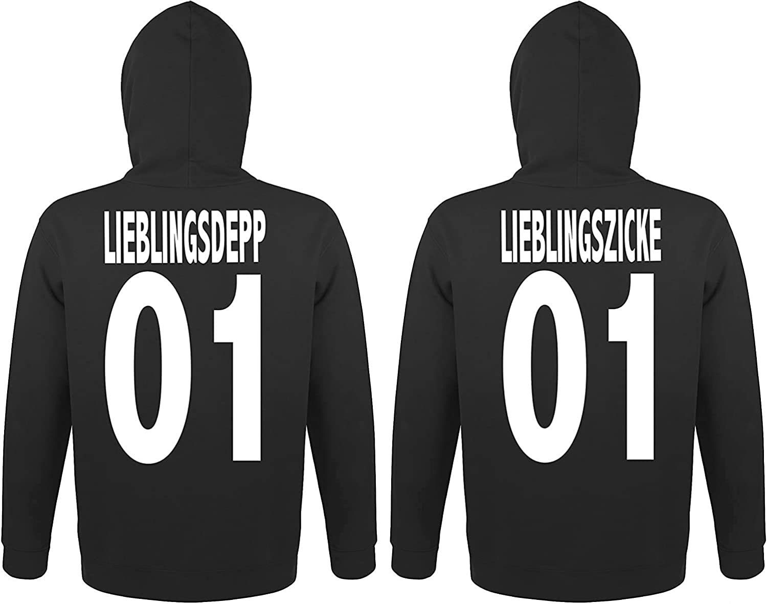 Kapuzenpullover Lieblingsdepp & Lieblingszicke King Queen Hoodie Pärchen Set Hoodie