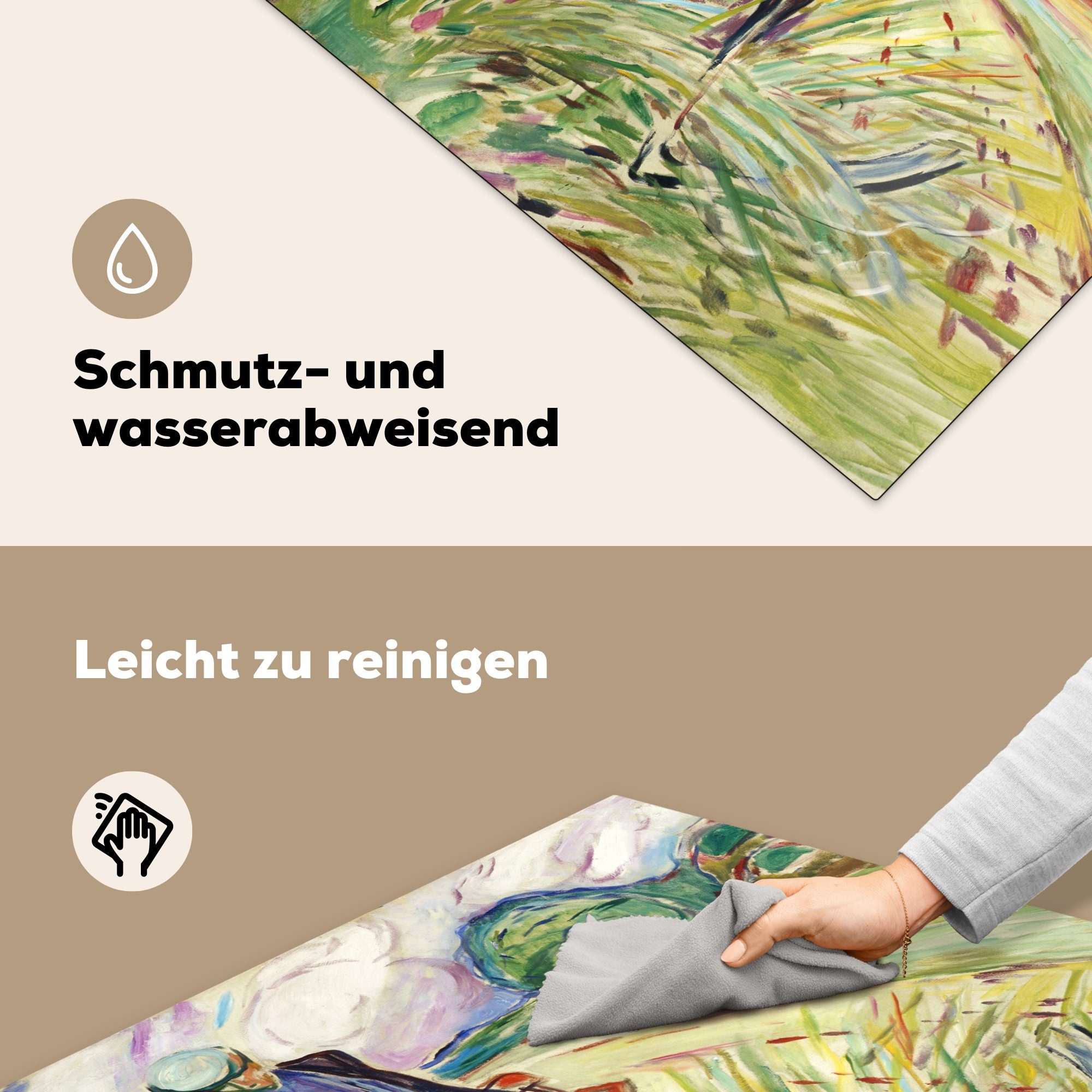 Heuwender cm, Herdblende-/Abdeckplatte - Arbeitsplatte Der Edvard Munch, tlg), MuchoWow Vinyl, (1 Ceranfeldabdeckung, für 78x78 küche