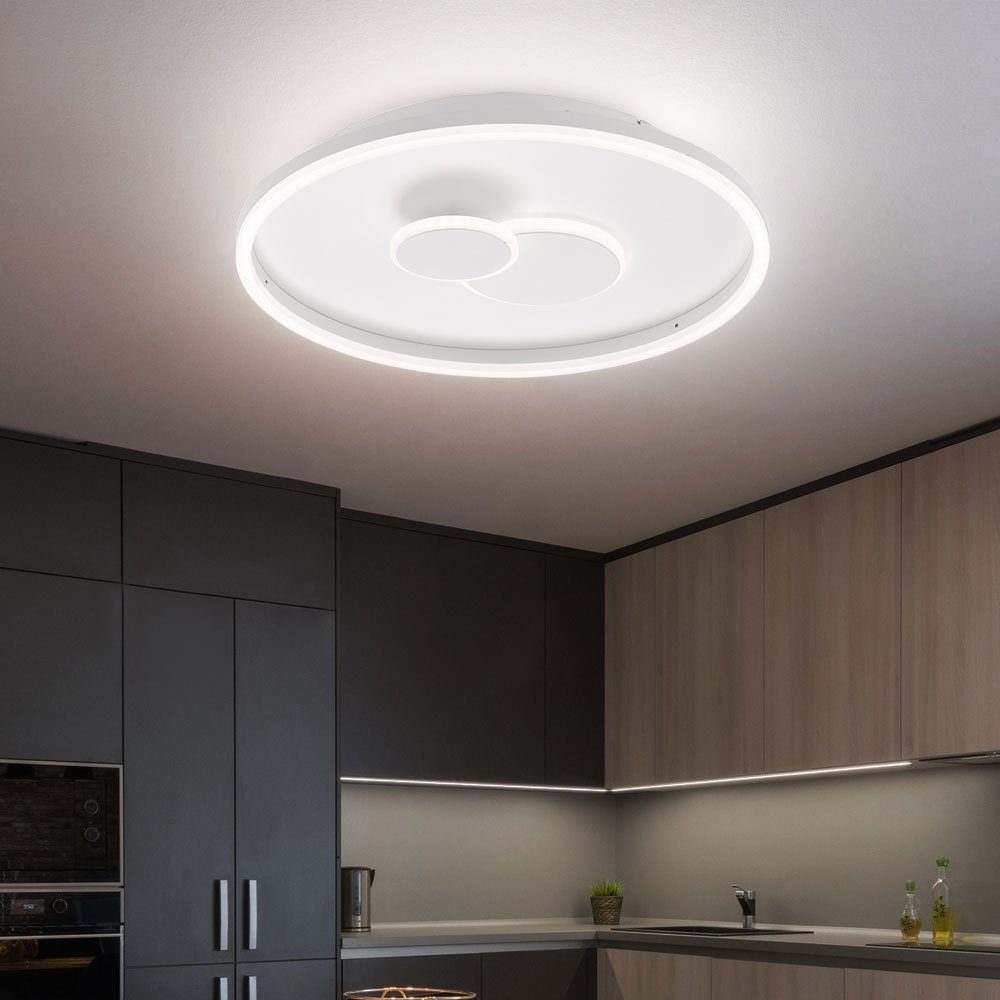 WOFI LED Deckenleuchte, LED-Leuchtmittel fest verbaut, Warmweiß, Deckenlampe Leuchten dimmbar über Schalter weiß LED Deckenlampe rund