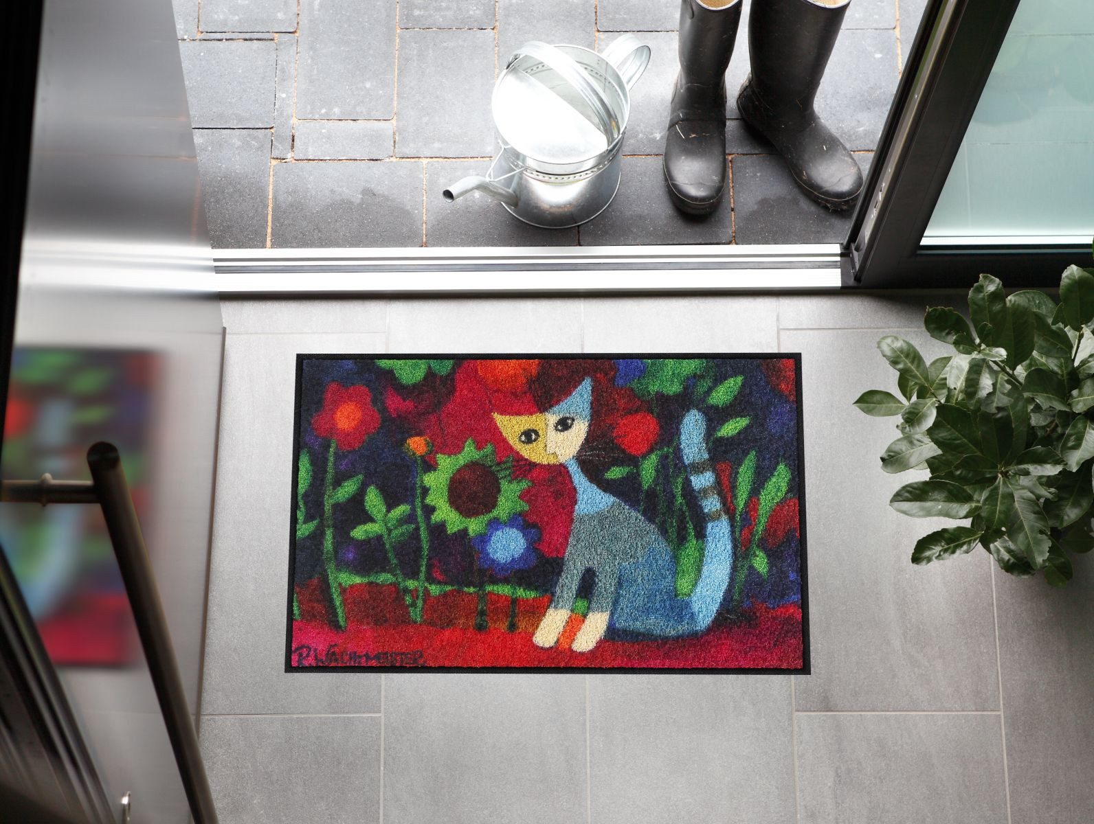 Salonloewe Fußmatte Salonloewe MAR Fußmatte Wachtmeister Lifestyle 50 x 75 cm, Rechteckig, Höhe: 7 mm, In- und Outdoor, waschbar bei 40° Grad und trocknergeeignet