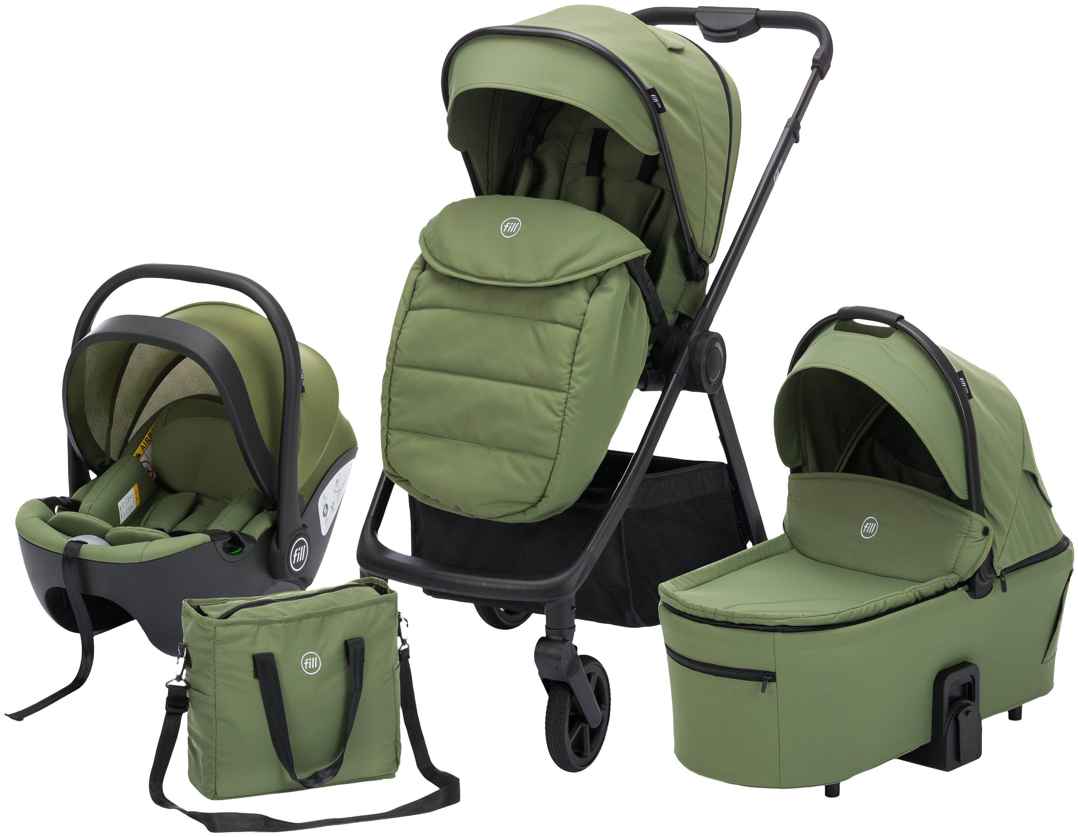 Fillikid Kombi-Kinderwagen Lion, (Set, 5-tlg)