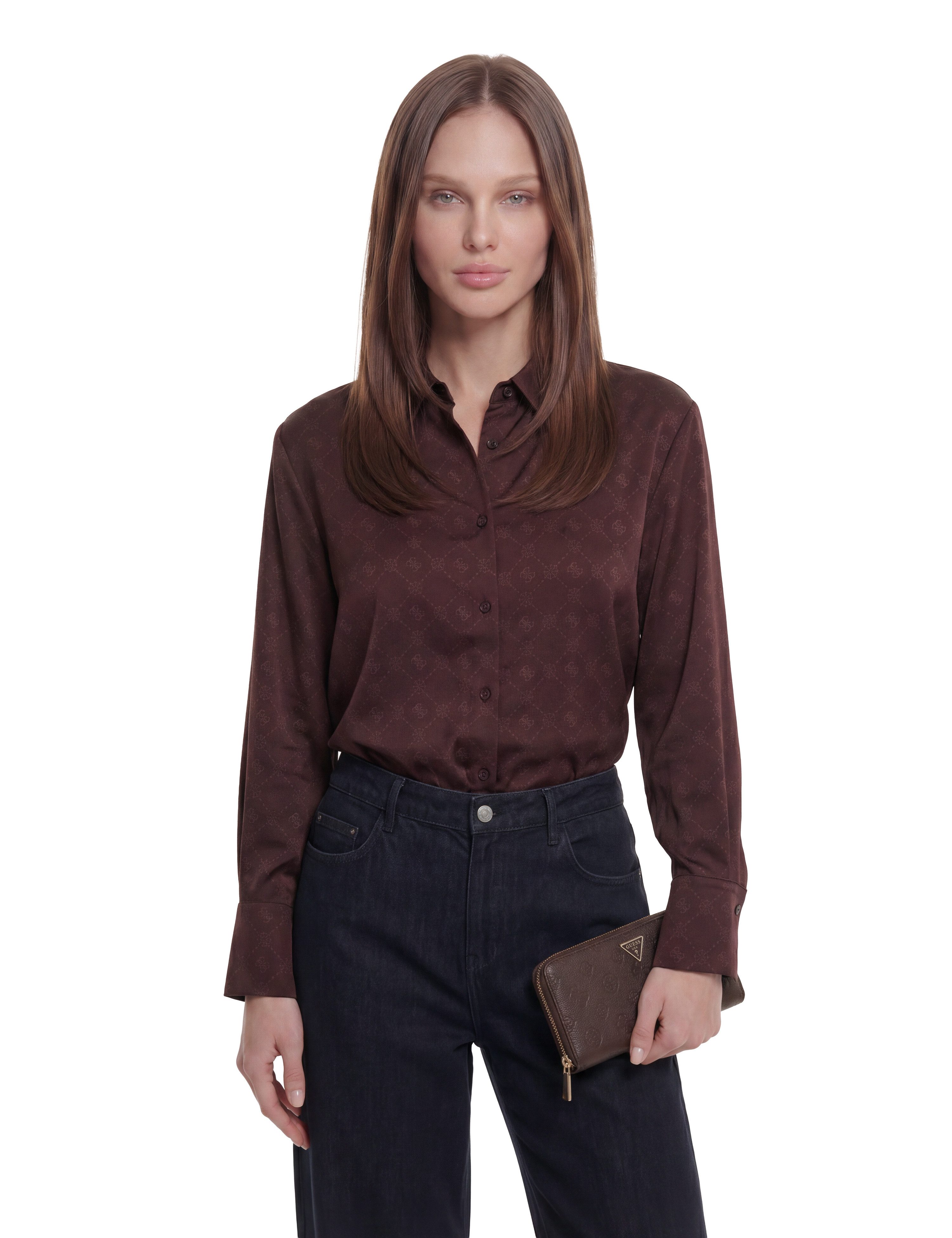 Guess Geldbörse BLAKE SLG LARGE ZIP AROUND, Damen Portemonnaie, Geldbeutel mit umlaufendem Reißverschluss