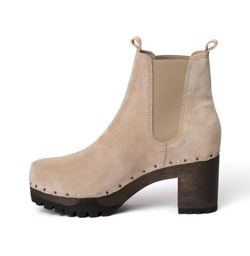 Softclox ODILIA Kaschmir taupe (dunkel), Winter, Holz, Clogs, Damen, bequem Stiefelette