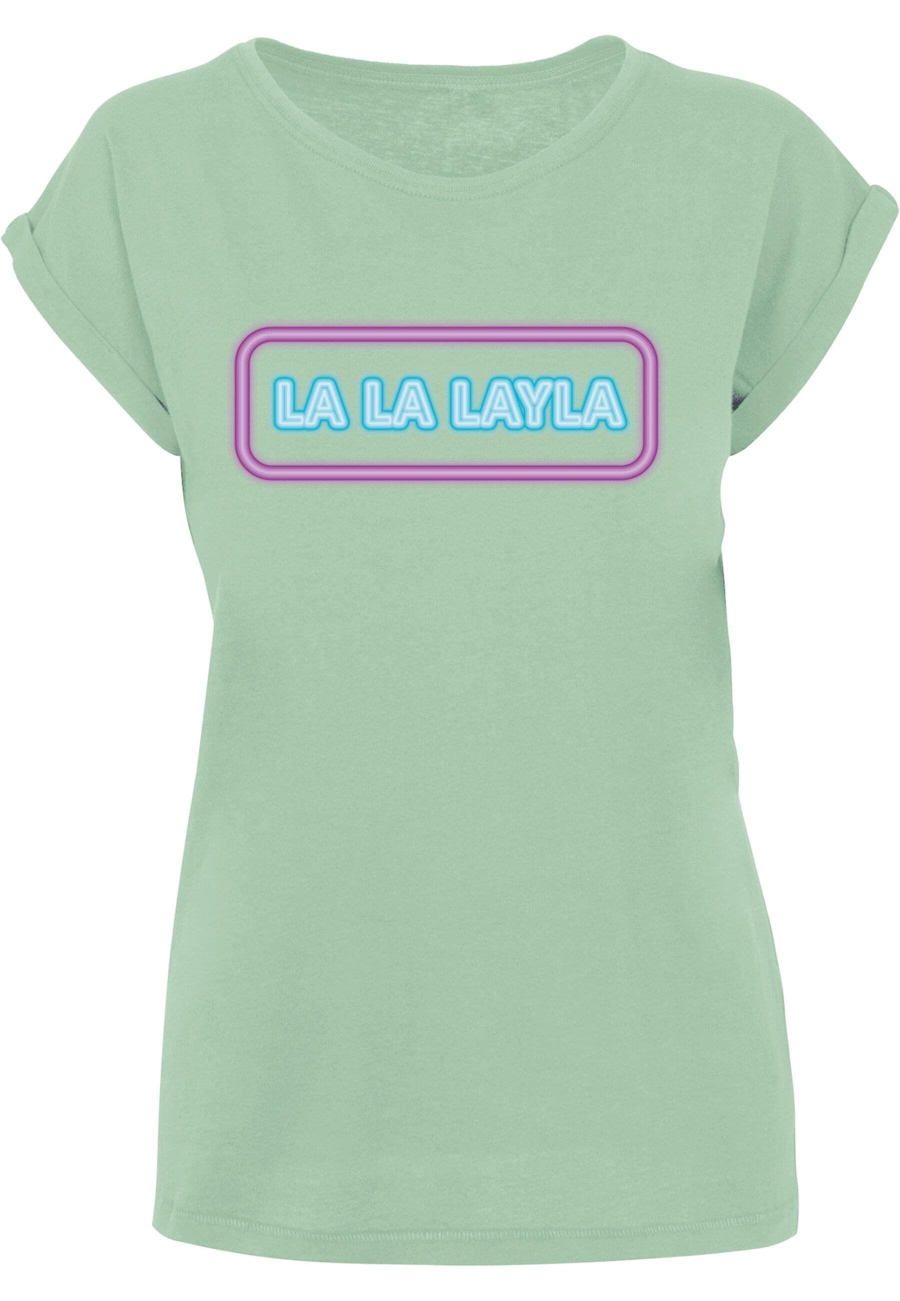 Merchcode T-Shirt Damen Ladies LA LA LAYLA T-Shirt (1-tlg) neomint