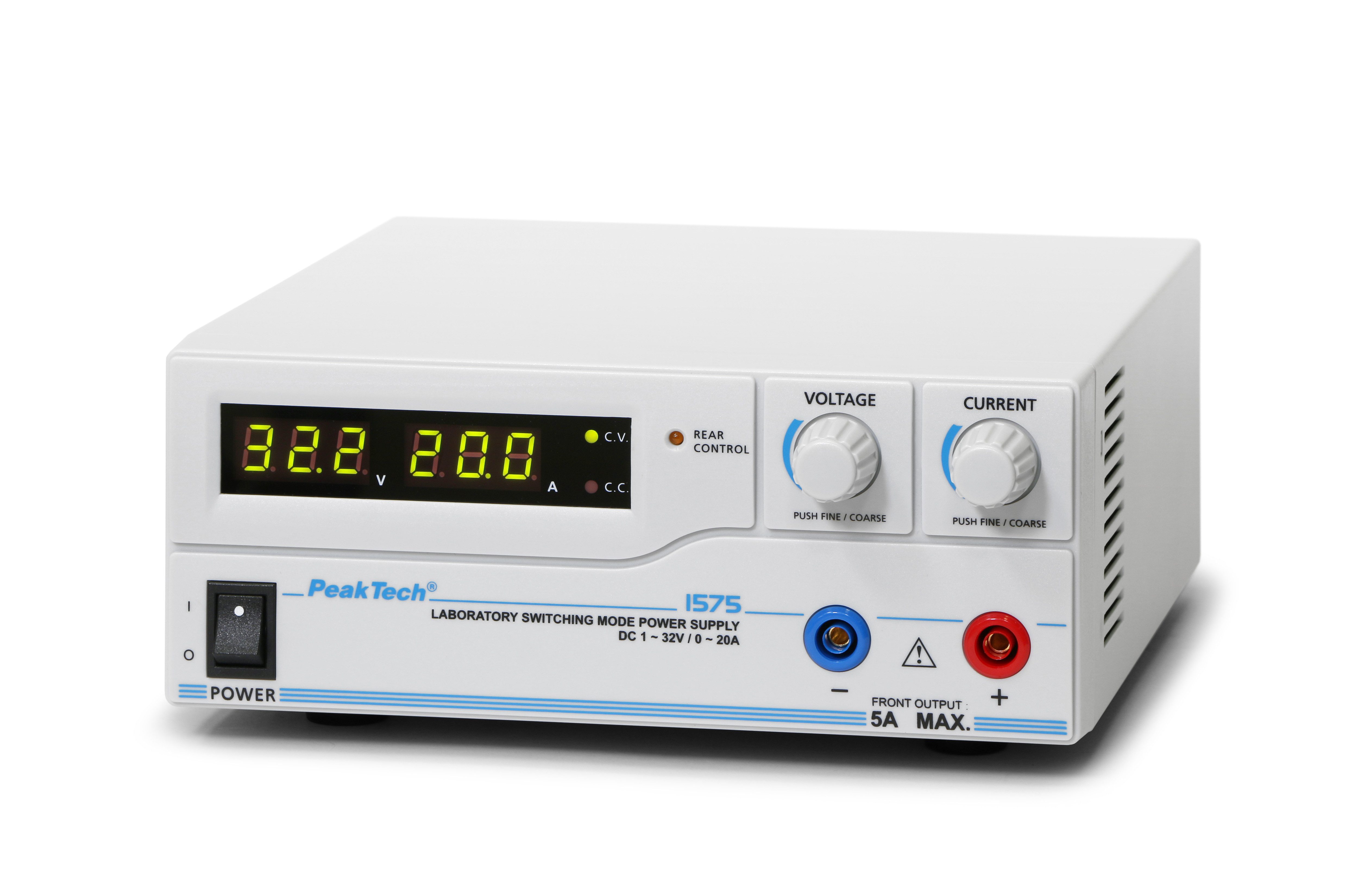 PeakTech Labornetzteil 1-16V / 0-20A DC – Labornetzgerät Labor-Netzteil
