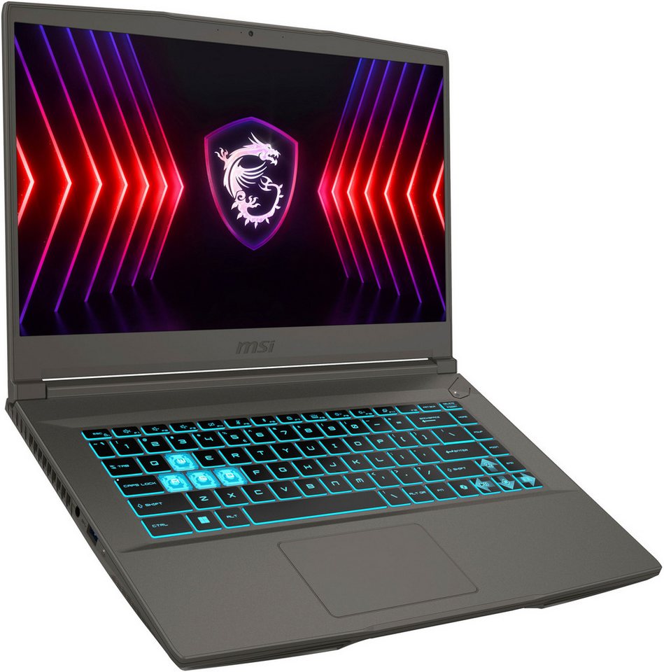MSI Thin 15 B13UC-3040 Gaming-Notebook (39,6 cm/15,6 Zoll, Intel Core i5 13420H, GeForce RTX 3050, 16 GB, 512 GB SSD) grau