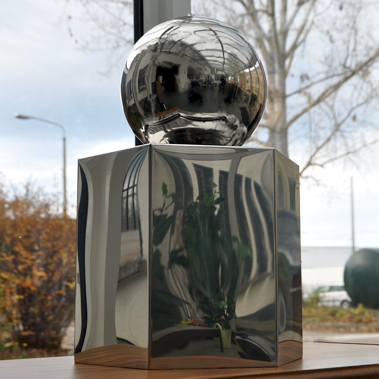 Köhko Zimmerbrunnen Kugelnbrunnen mit LED in günstig online kaufen