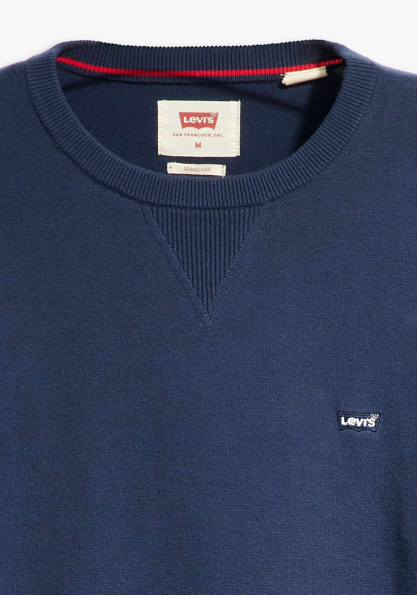 Levi's® Rundhalspullover LIGHTWEIGHT HM SWEATER Feingerippte Abschlüsse