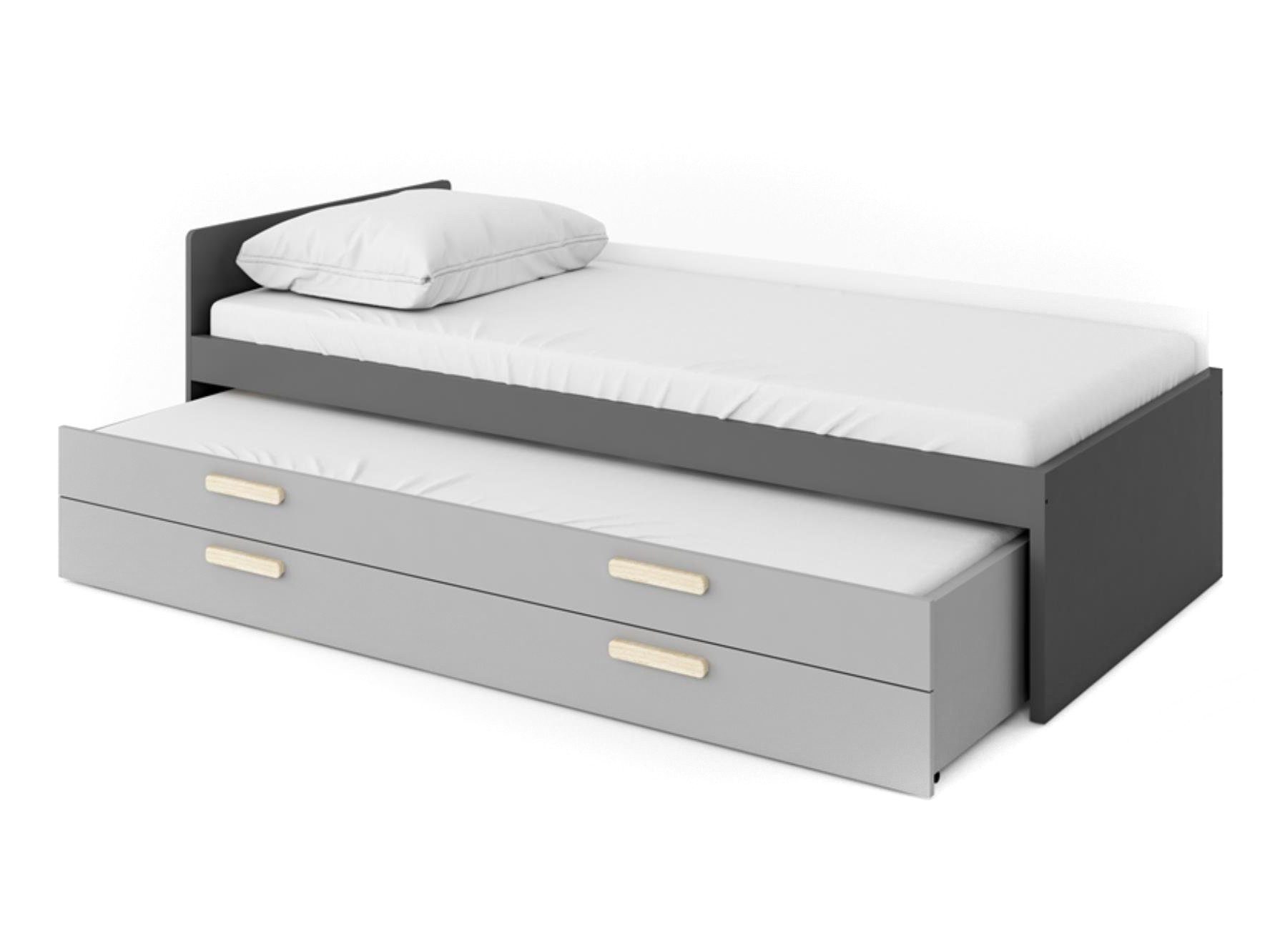 Beautysofa Jugendbett Pok II (modernes Kinderzimmerbett mit Schubkasten,inkl. Federkernmatrzte, 90 cm Bett mit Schublade), Holzbett für Jugendzimmer