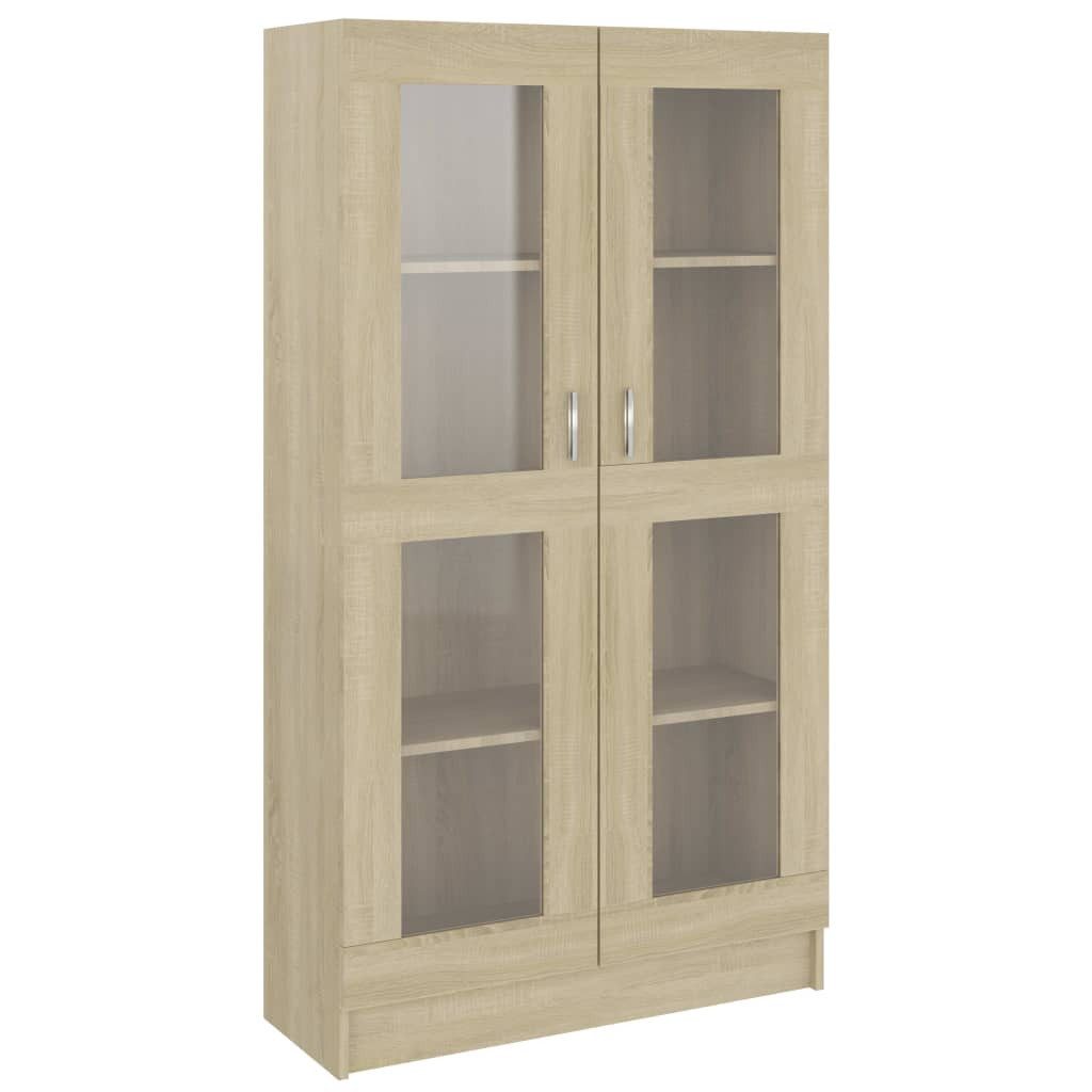 DOTMALL Vitrine Vitrinenschrank Sonoma-Eiche 82,5x30,5x150 cm günstig online kaufen