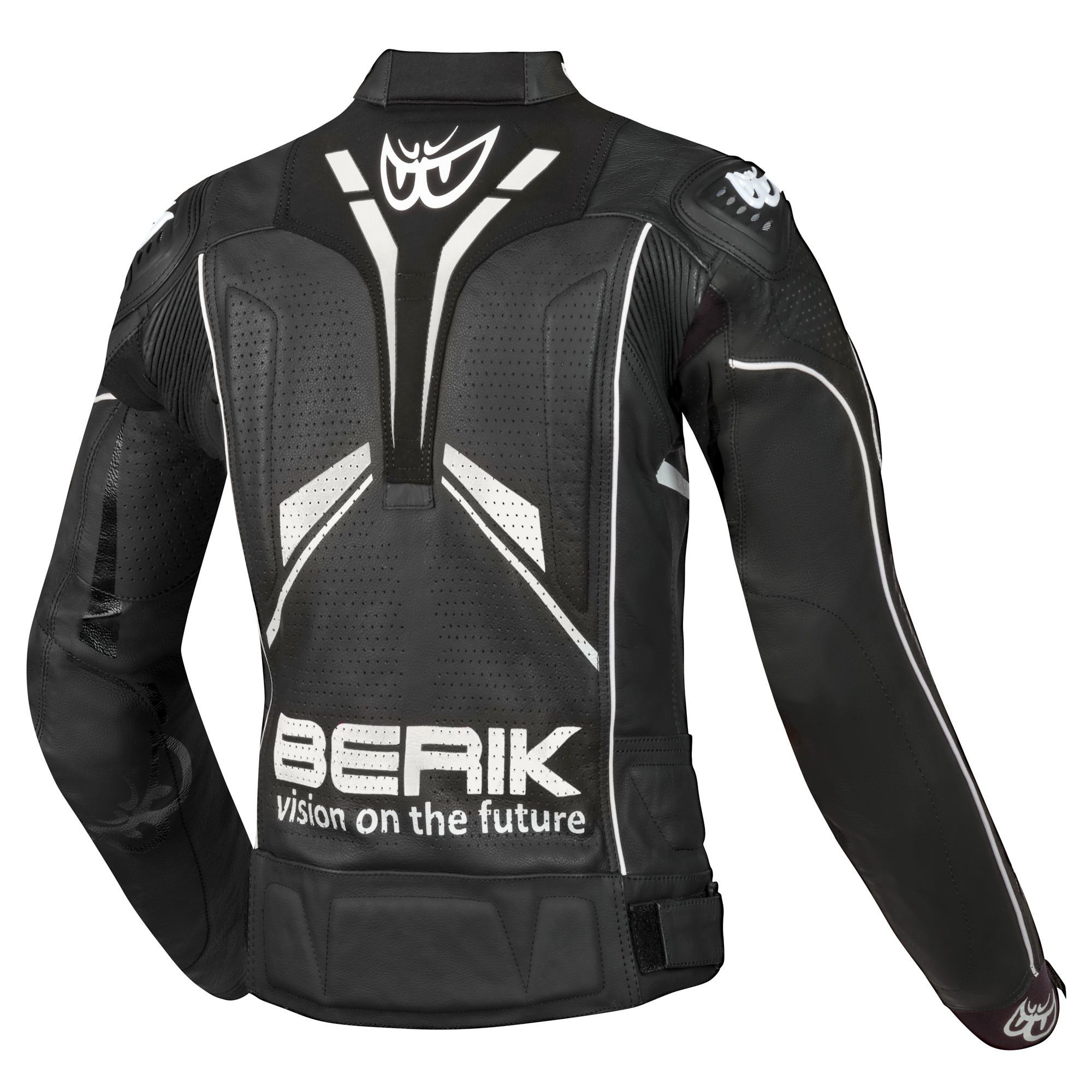 Berik Motorradjacke Fufur Damen Motorrad Lederjacke Verbindungsreißverschluss,Ellenbogenprotektoren enthalten,perfori