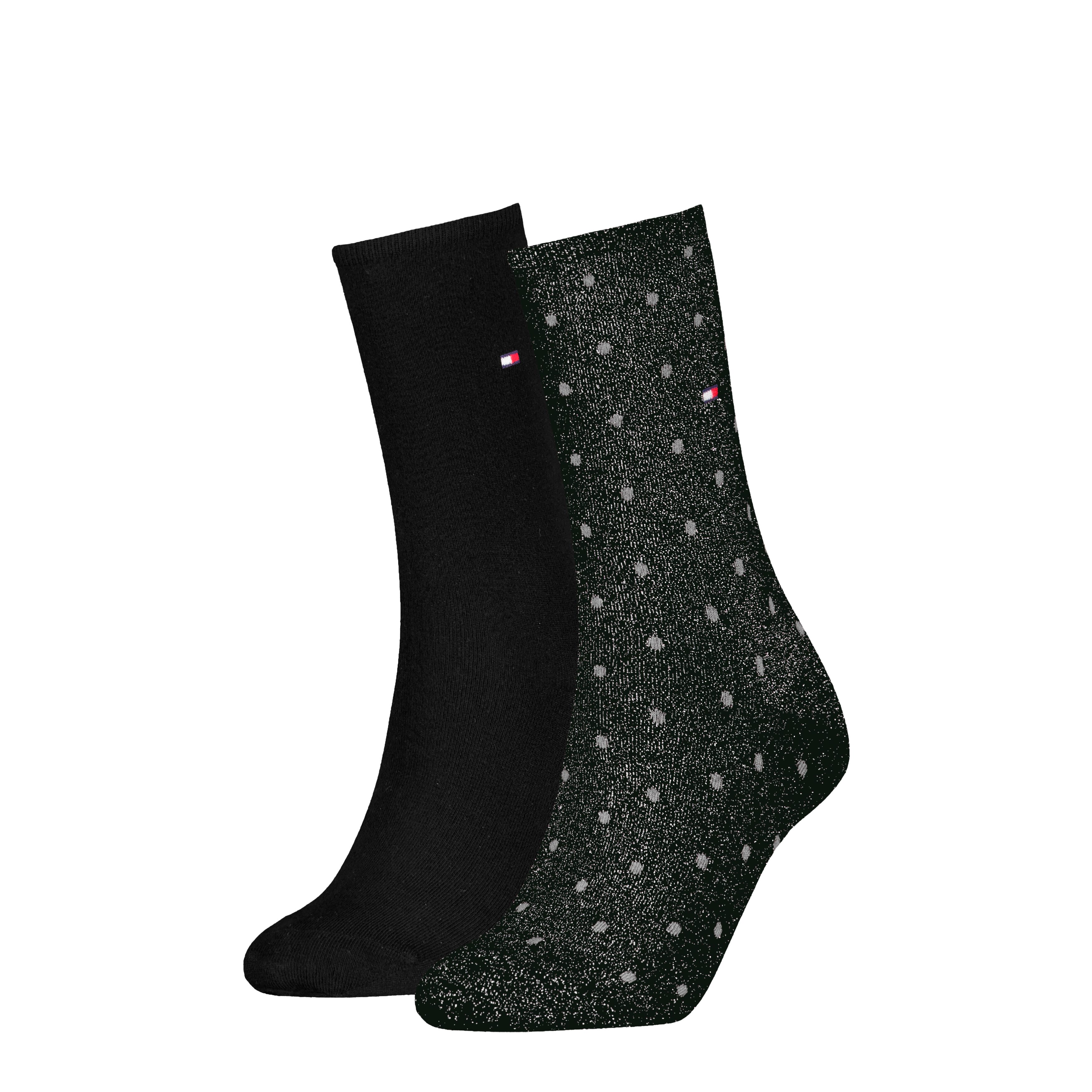 Tommy Hilfiger Socken TH WOMEN SOCK DOT 2P (2-Paar, 2 Paar) mit feinem Ripp günstig online kaufen