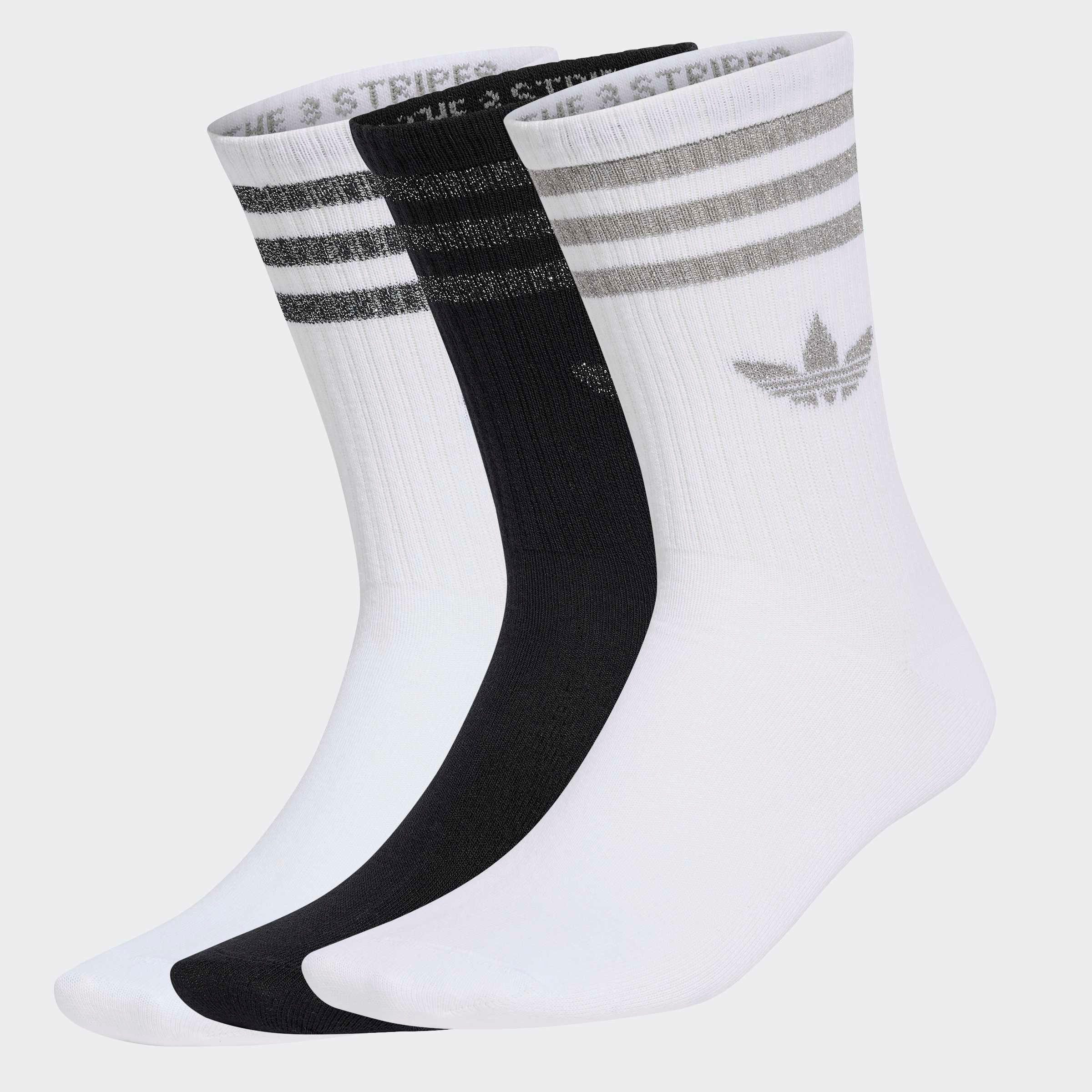 adidas Originals Sportsocken 3-STREIFEN GLITZER CREW, 3 PAAR (3-Paar)